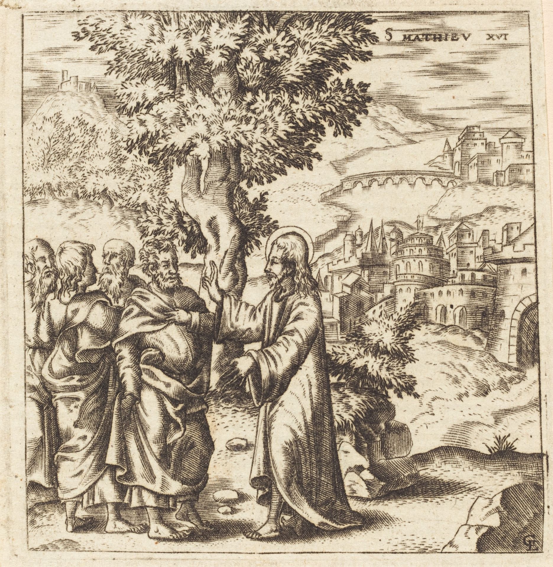 Christ  Admonishes His Disciples by Léonard Gaultier