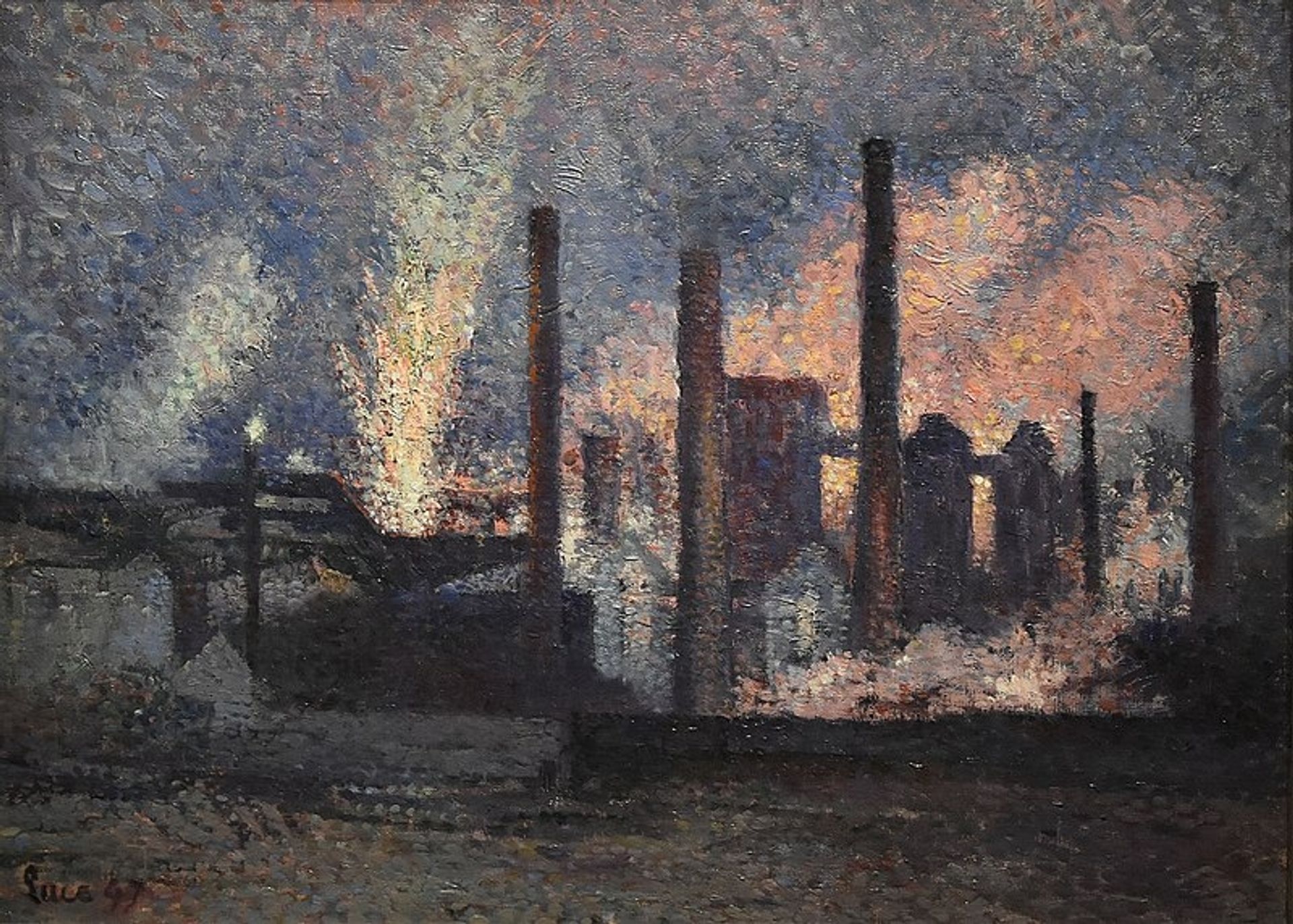 Usines près de Charleroi by Maximilien Luce