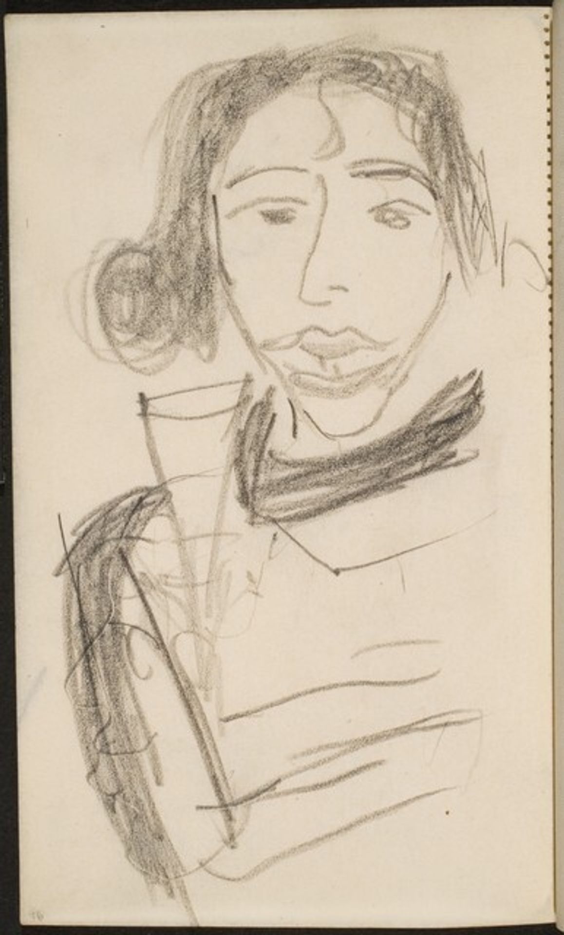 Frau mit Champagnerglas (Woman with a Glass of Champagne) [p. 96] by Max Beckmann