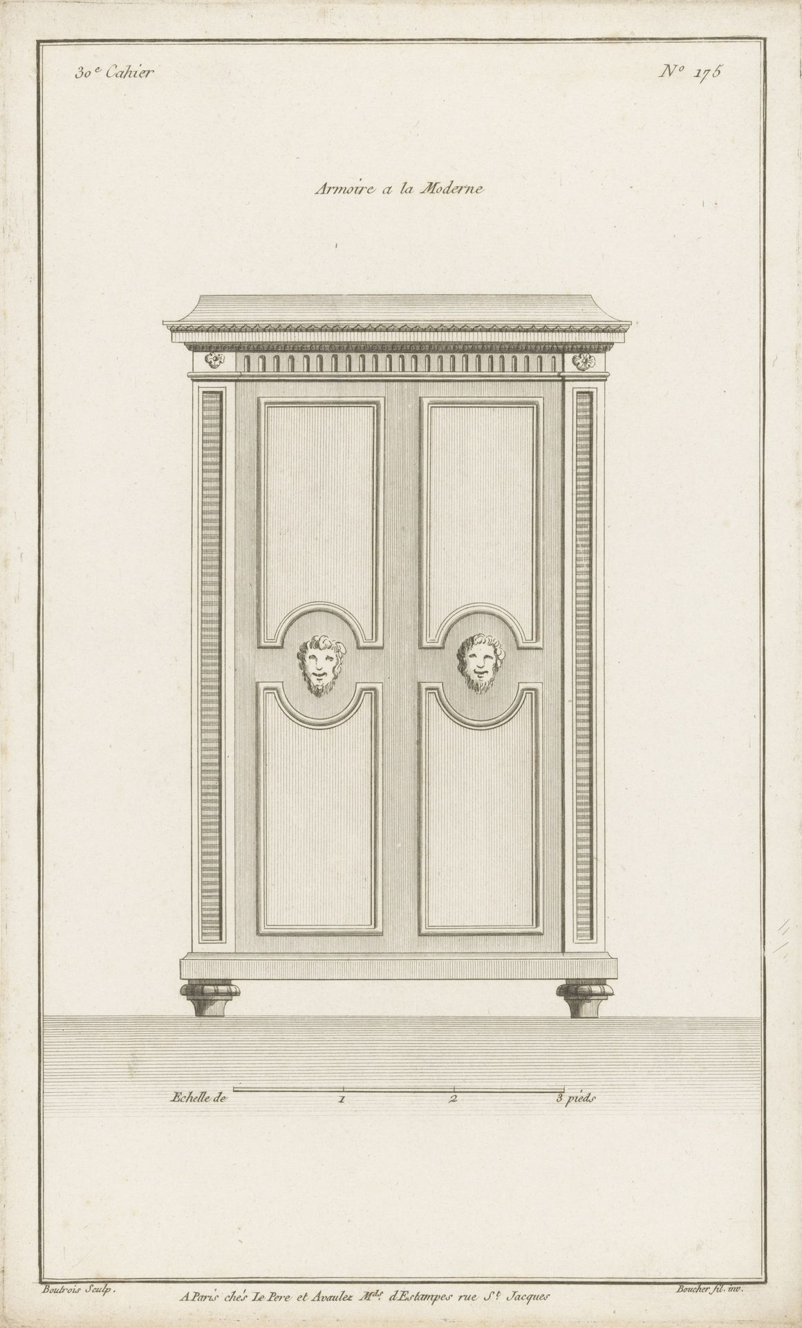 Kast met maskers by Philibert Boutrois