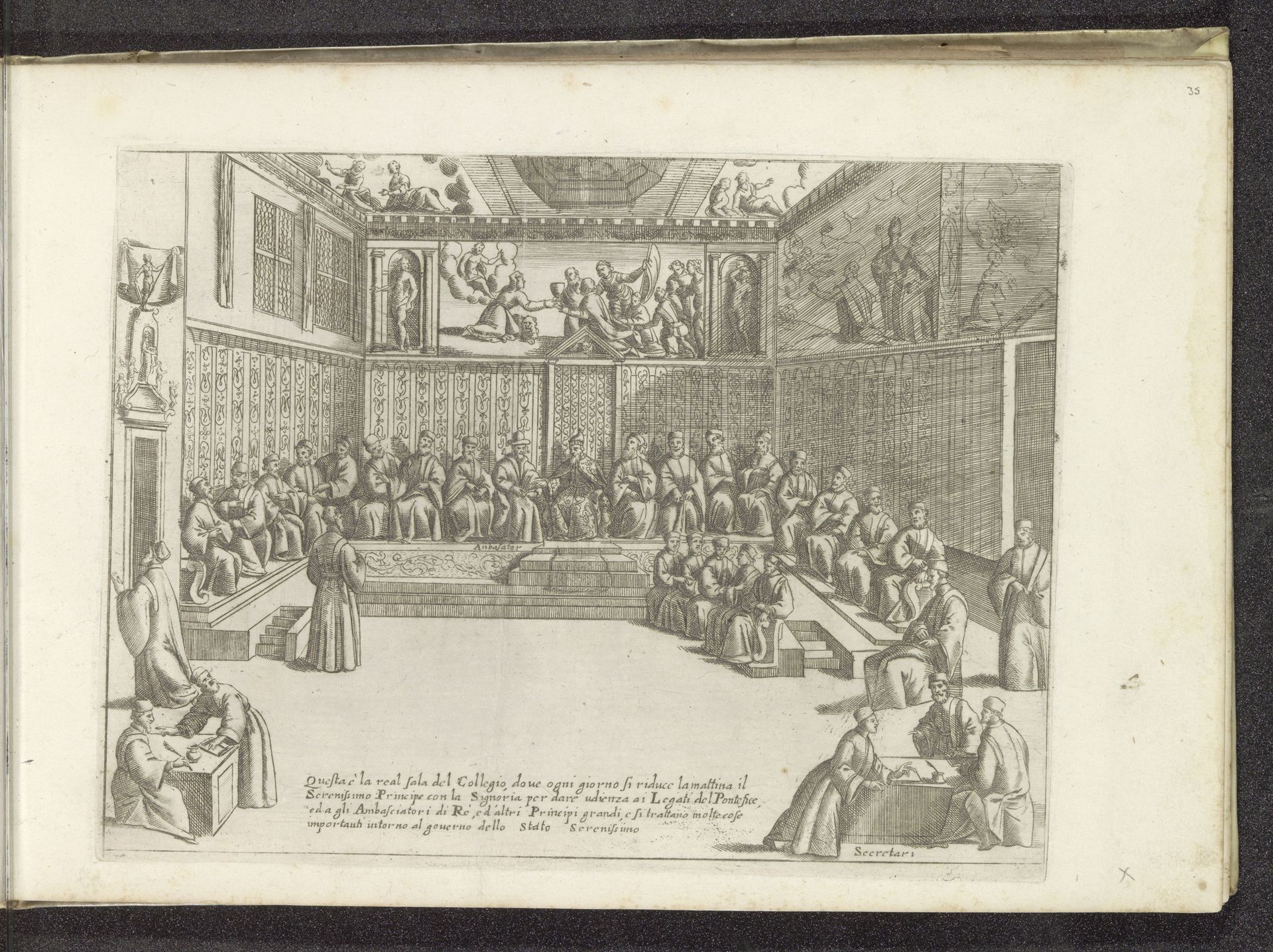 Vergadering in de Sala del Collegio by Anonymous