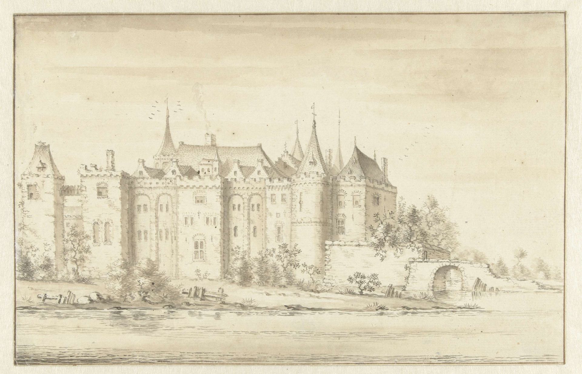 Het slot te Gouda by Antonina Houbraken