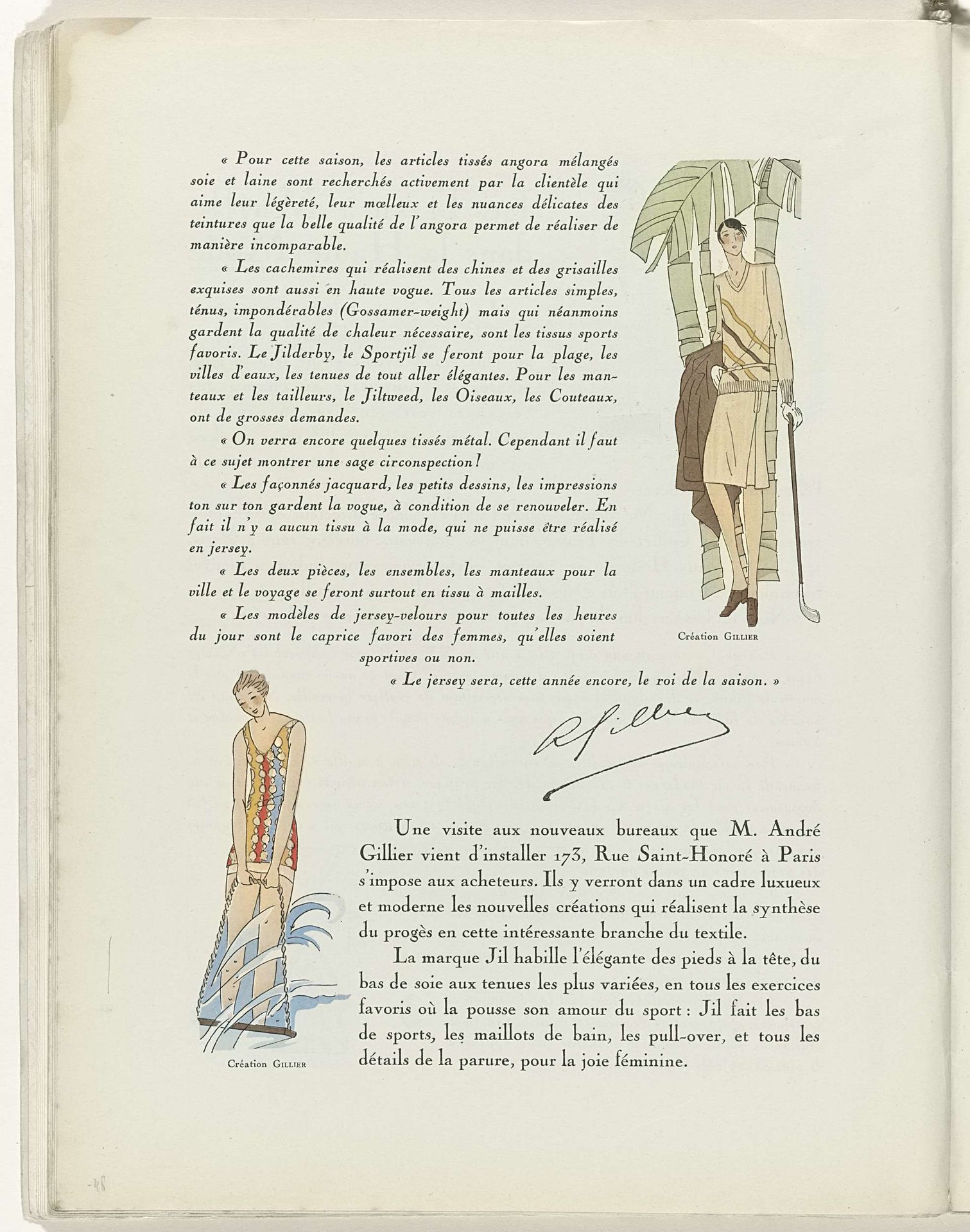 Art - Goût - Beauté, Feuillets de l' élégance féminine, Noël 1928, No. 100, 9e Année, p. 48 by Anonymous