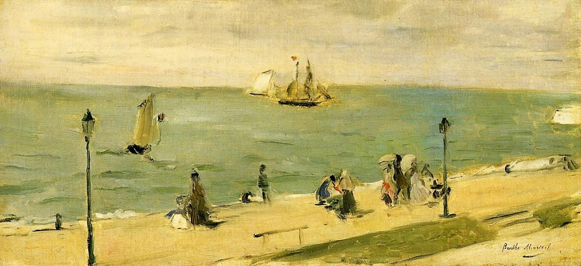 The Beach at Petit Dalles (aka On the Beach) by Berthe Morisot