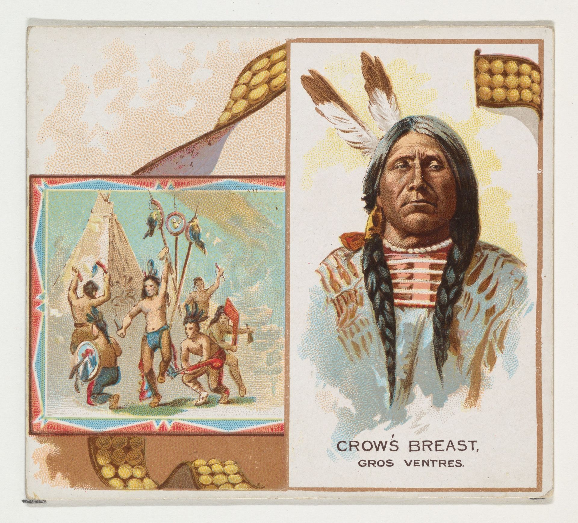 Crow's Breast, Gros Ventres, from the American Indian Chiefs series (N36) for Allen & Ginter Cigarettes by Allen & Ginter