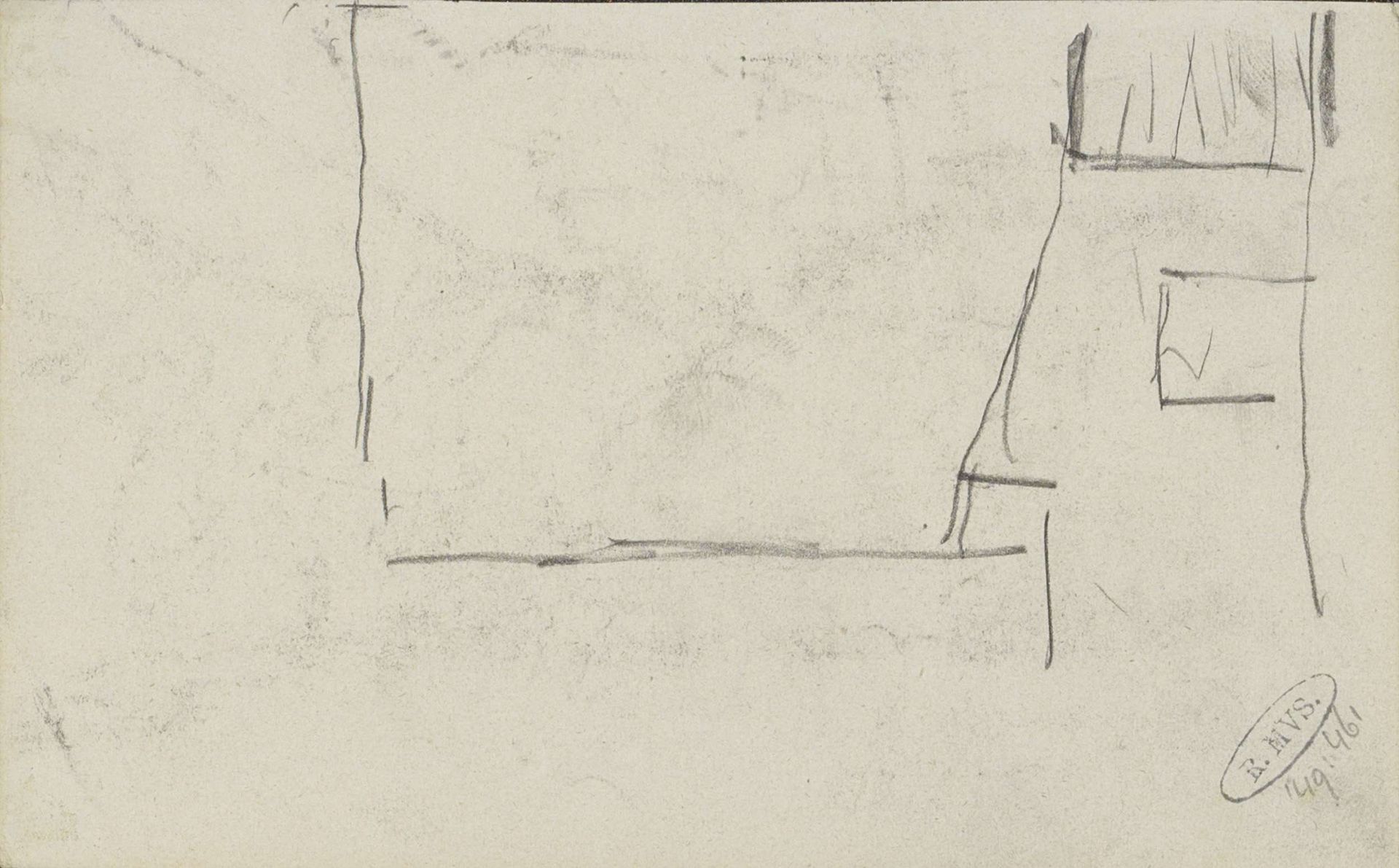 Studie, mogelijk een architectuurstudie by George Hendrik Breitner