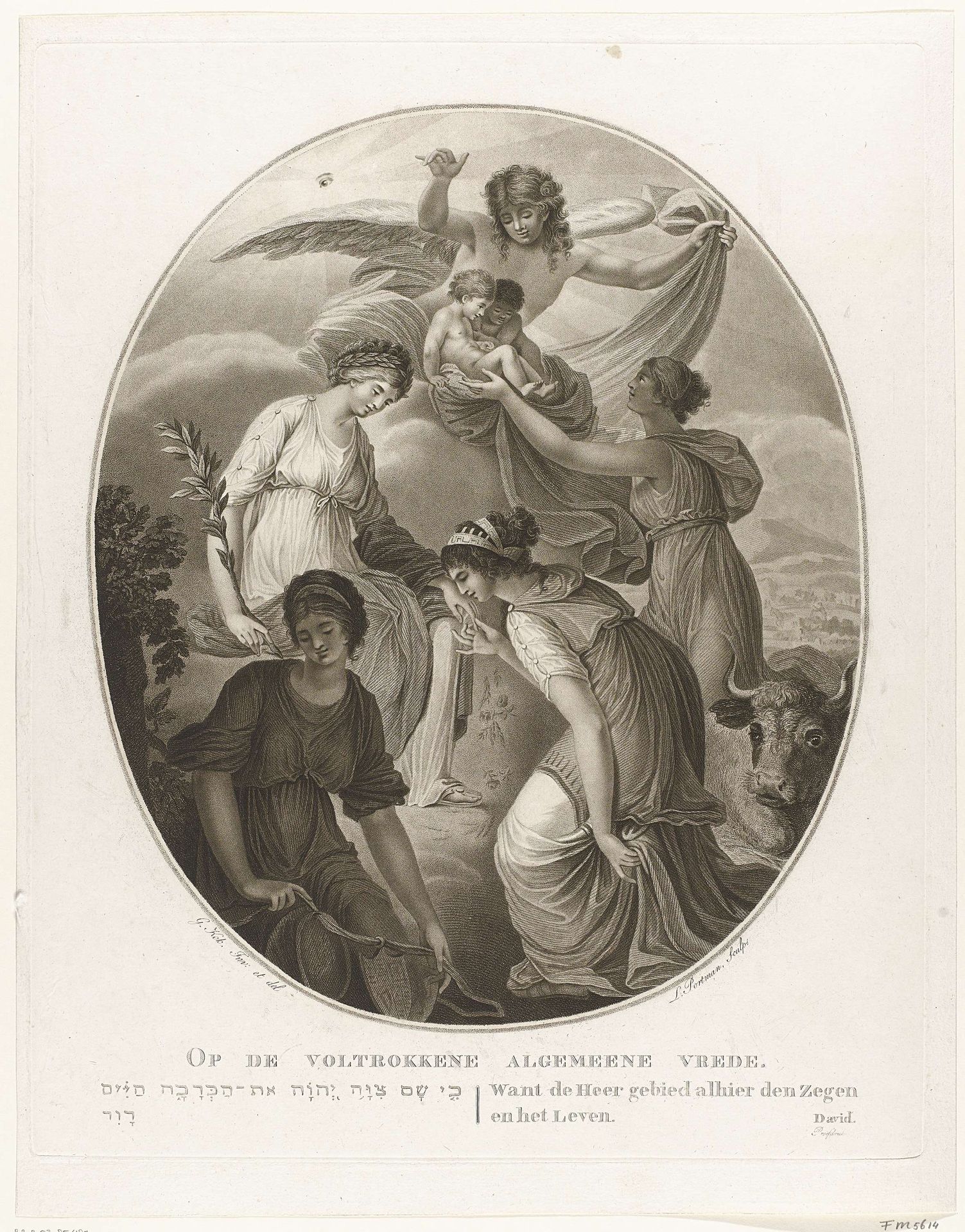 Allegorie op de vrede van Amiens, 1797 by Ludwig Gottlieb Portman