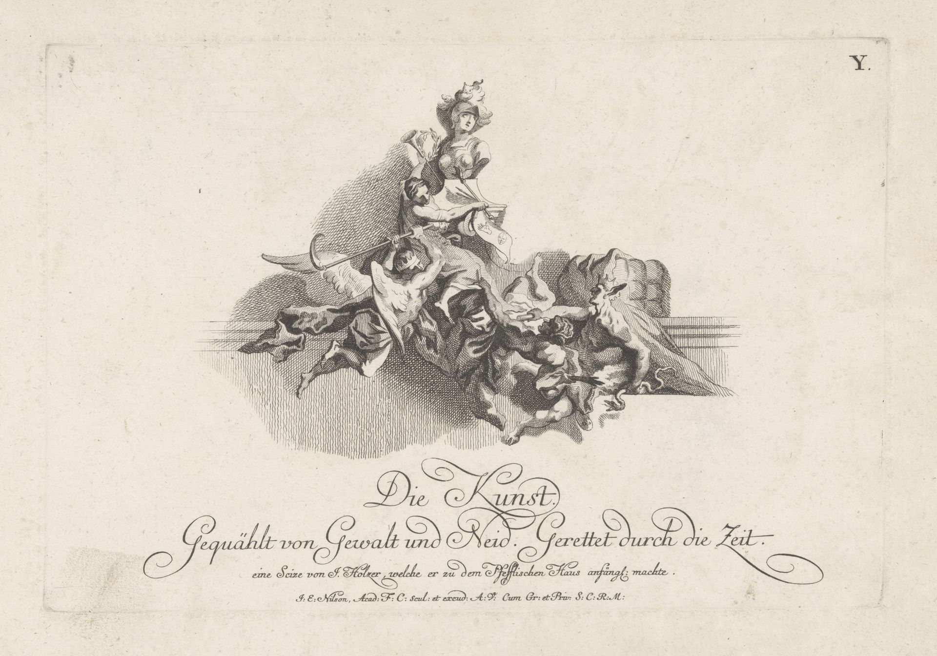 Geweld en nijd by Johann Esaias Nilson