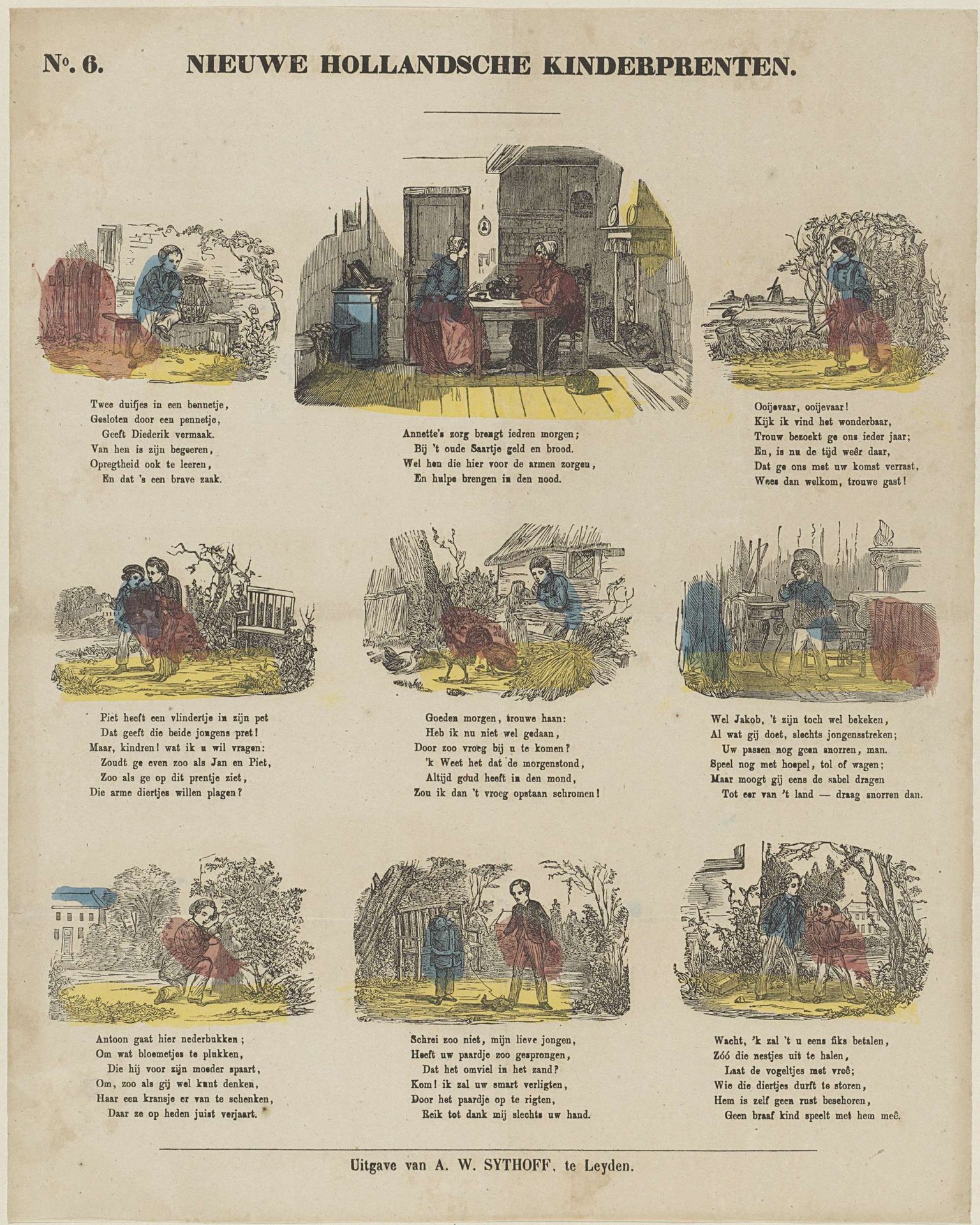 Twee duifjes in een bennetje [(...)] by Albertus Willem Sijthoff