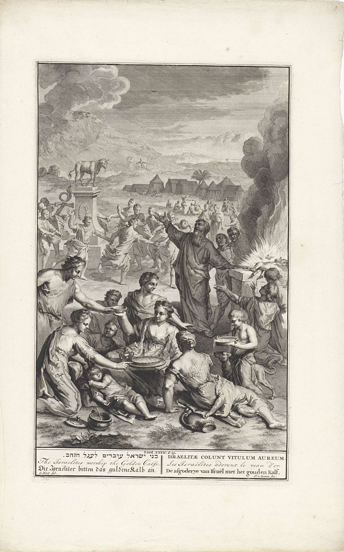 Dans rond het gouden kalf by Jan van Vianen