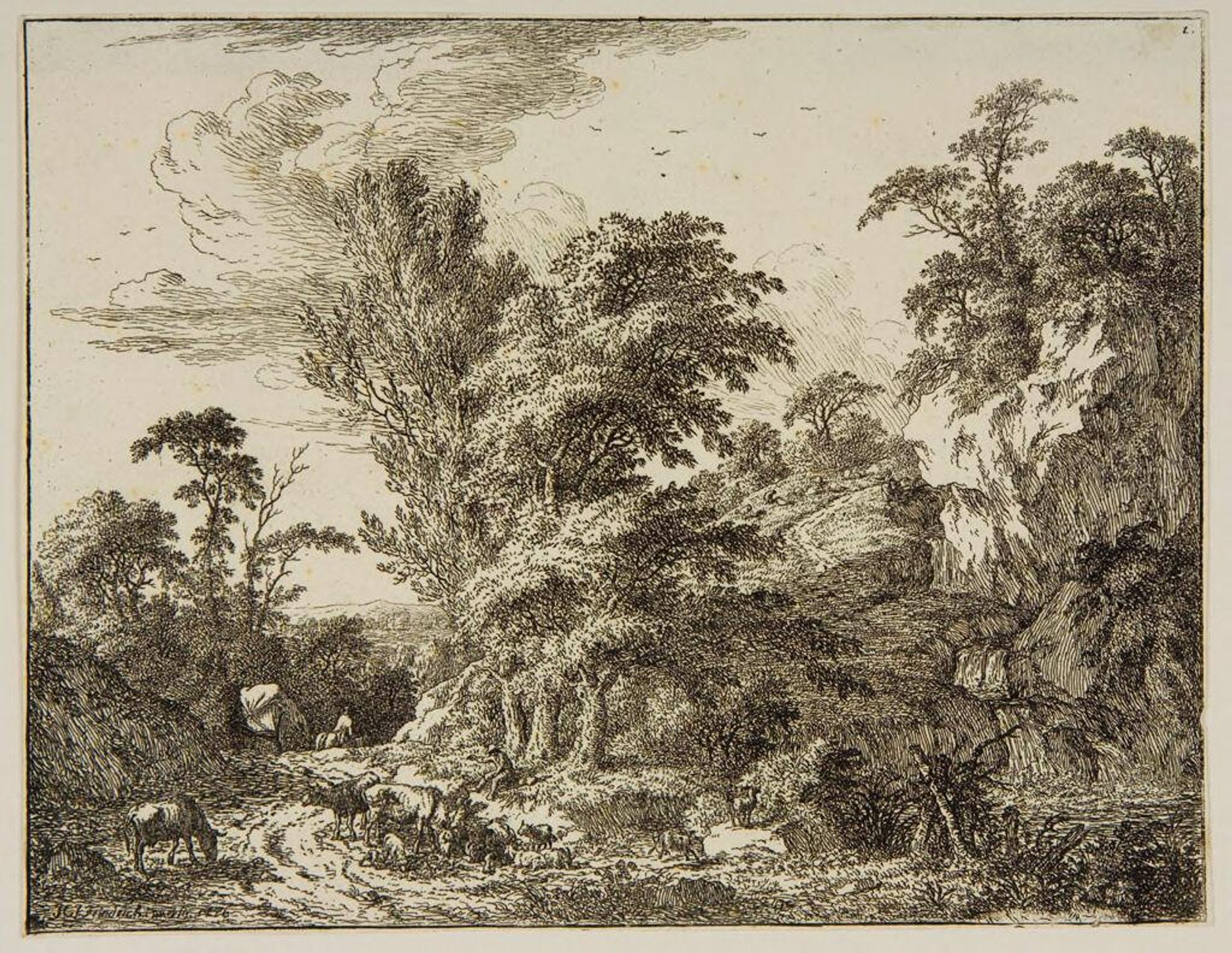 Landscape by Johann Christian Jacob Friedrich