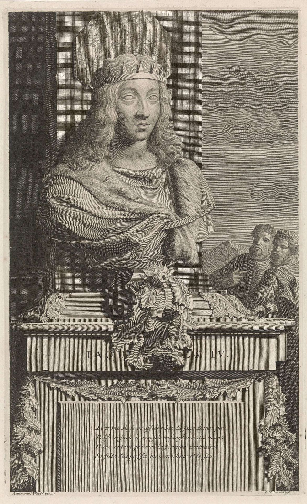 Buste van Jacobus IV van Schotland by Gerard Valck