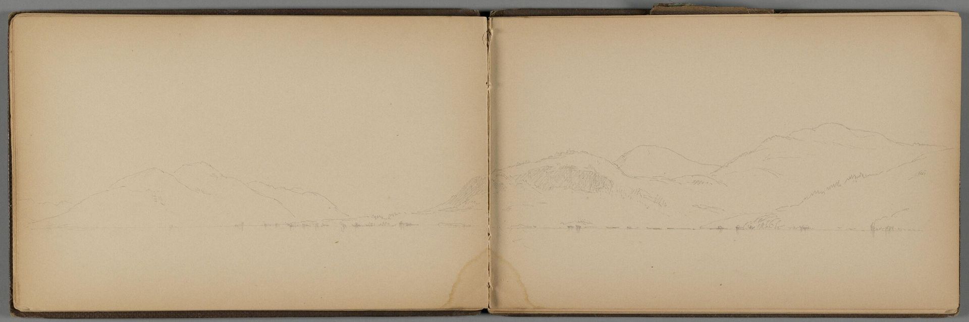 Landscape with Lake; verso: Partial Landscape with Lake by Sanford Robinson Gifford