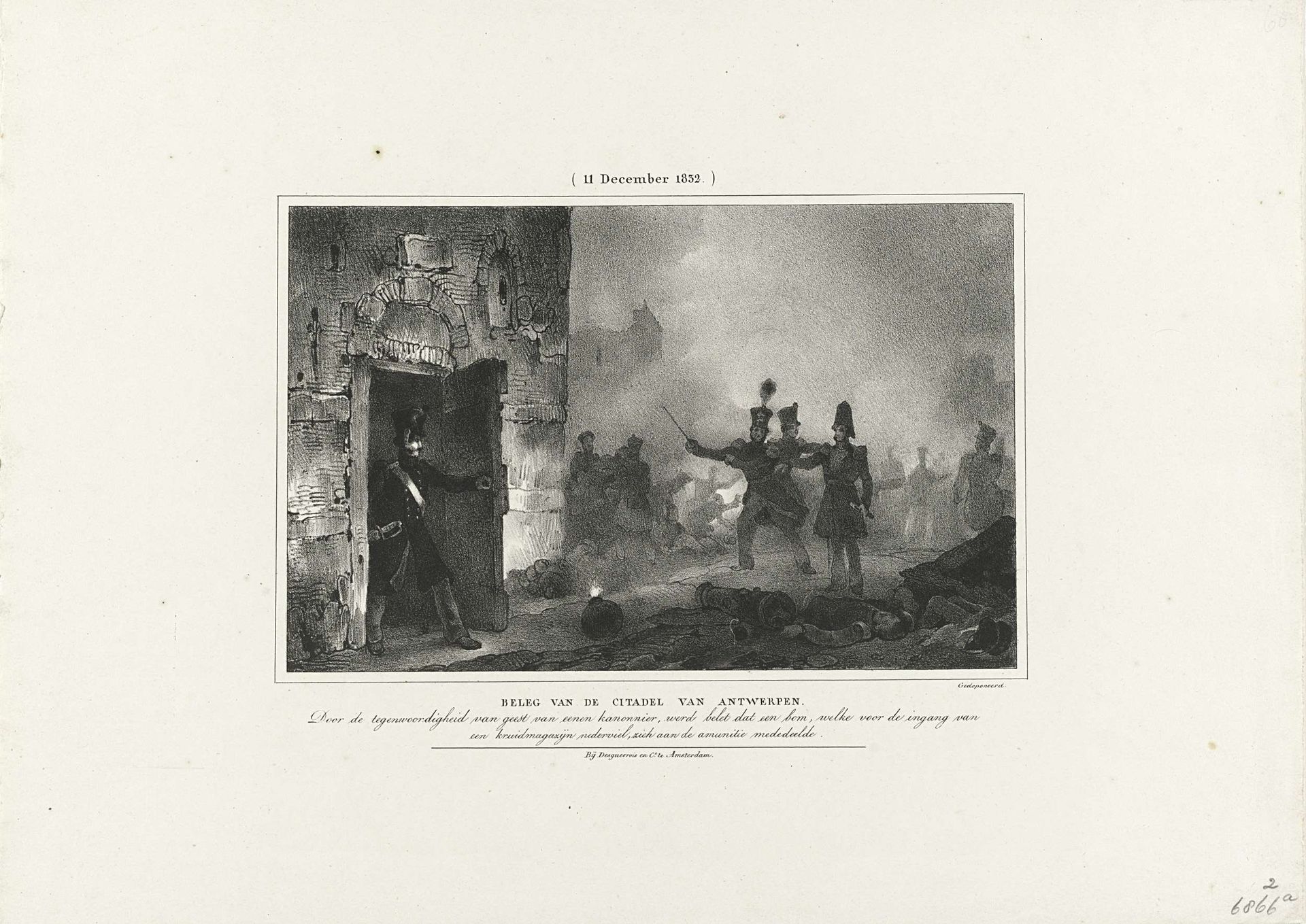 Beleg van de Citadel van Antwerpen / (11 December 1832.) by Johannes Steyn