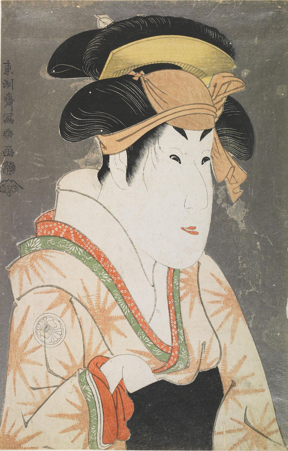 Actor Segawa KikunojÅ 3rd as Oshizu, the Wife of Tanabe BunzÅ from the Play "Hana-Ayame Bunroku Soga" (Miyako-za) by Tōshūsai Sharaku