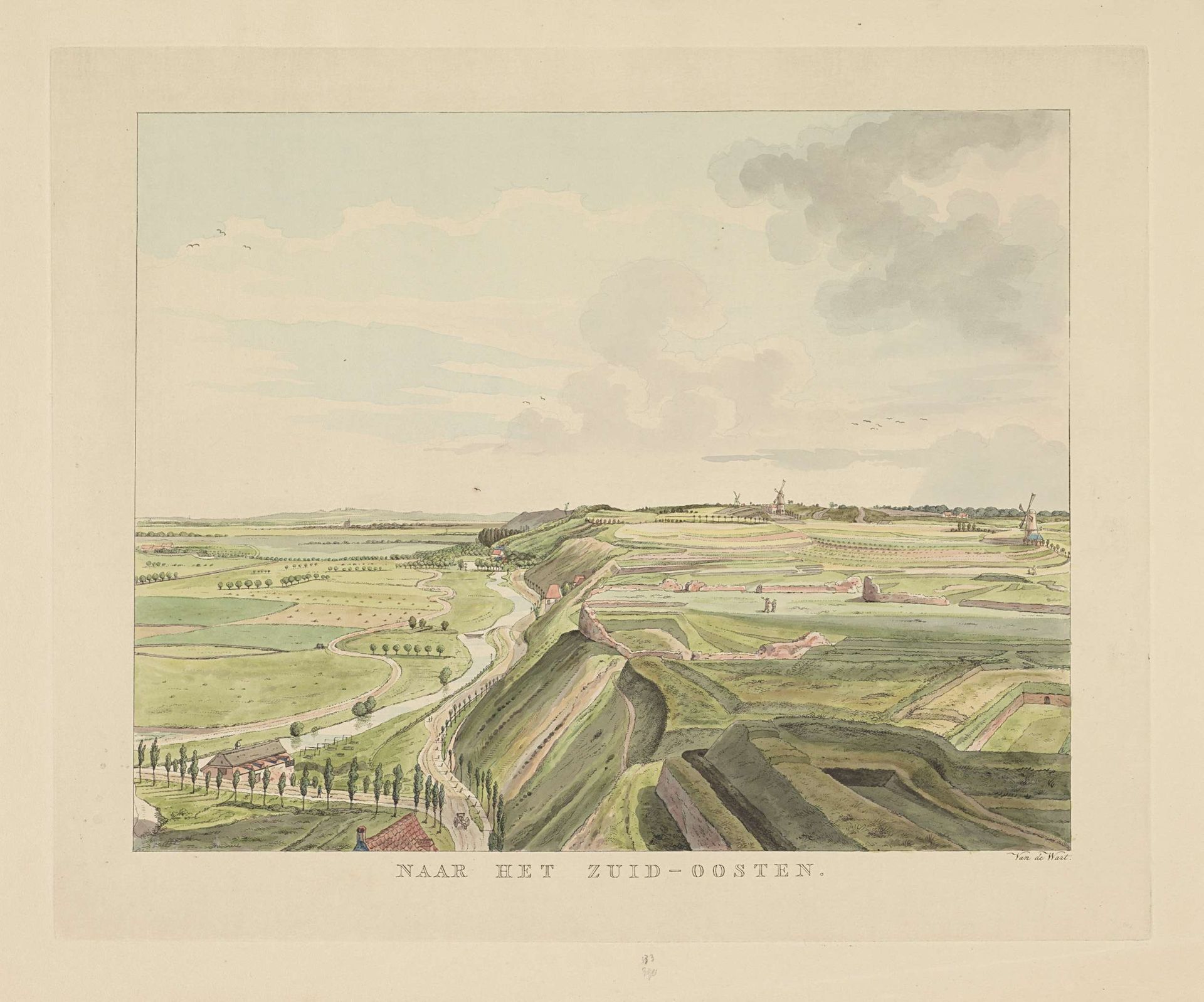Gezicht op het landschap ten zuidoosten van Nijmegen by Derk Anthony van de Wart