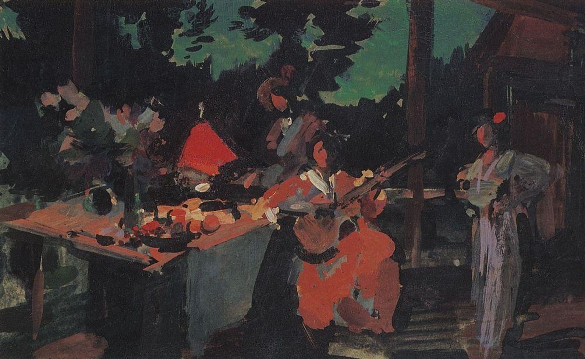 On a Terrace. Evening in the Country by Konstantin Alexeevich Korovin