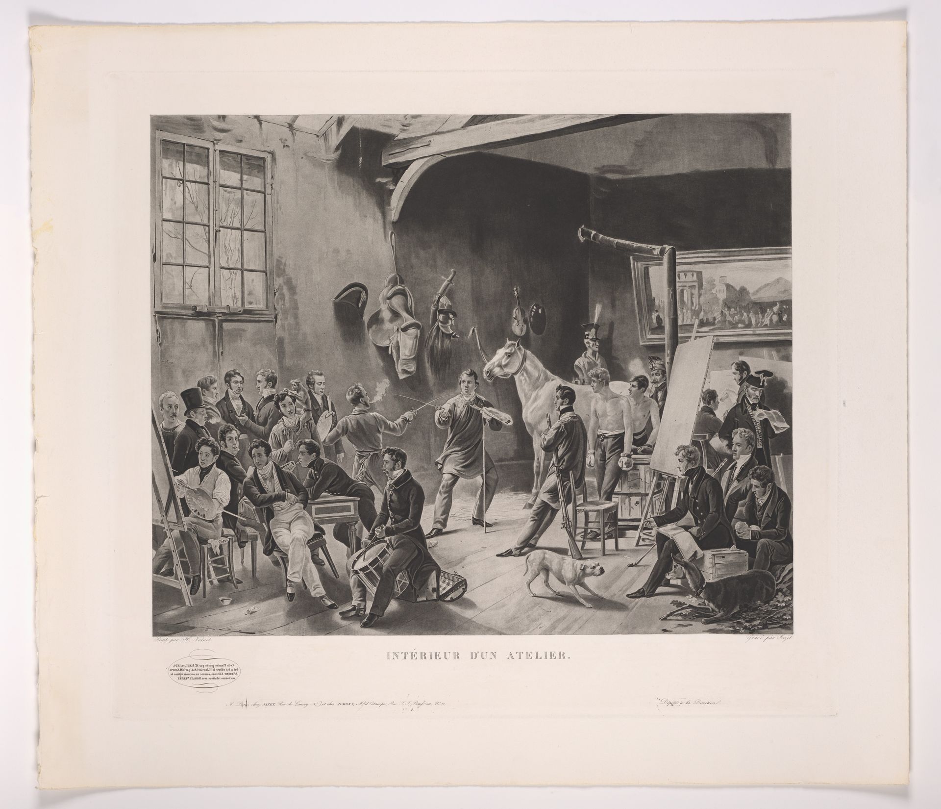 The Studio of Horace Vernet (Intérieur d'un Atelier), 1824 by Horace Vernet