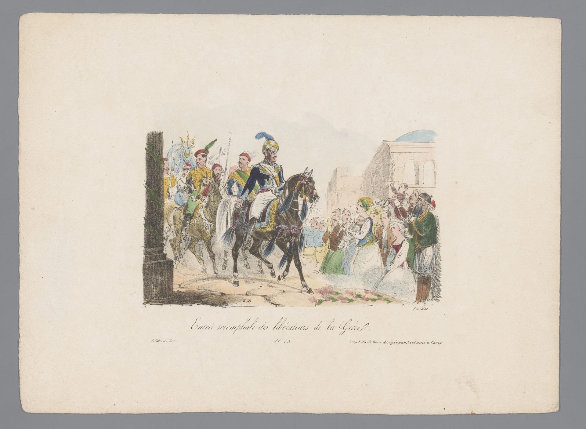 Triomftocht door de bevrijders van Griekenland by Karl Loeillot-Hartwig