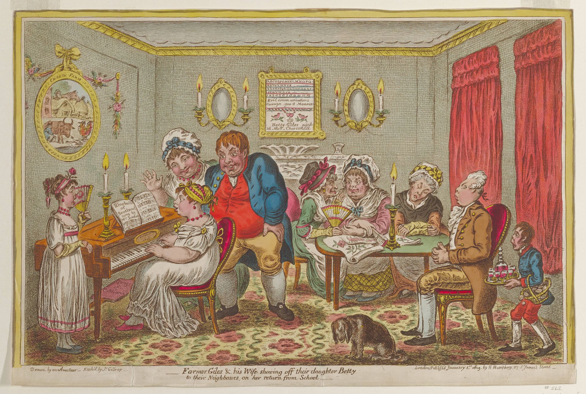 Farmer Giles & his Wife by James Gillray