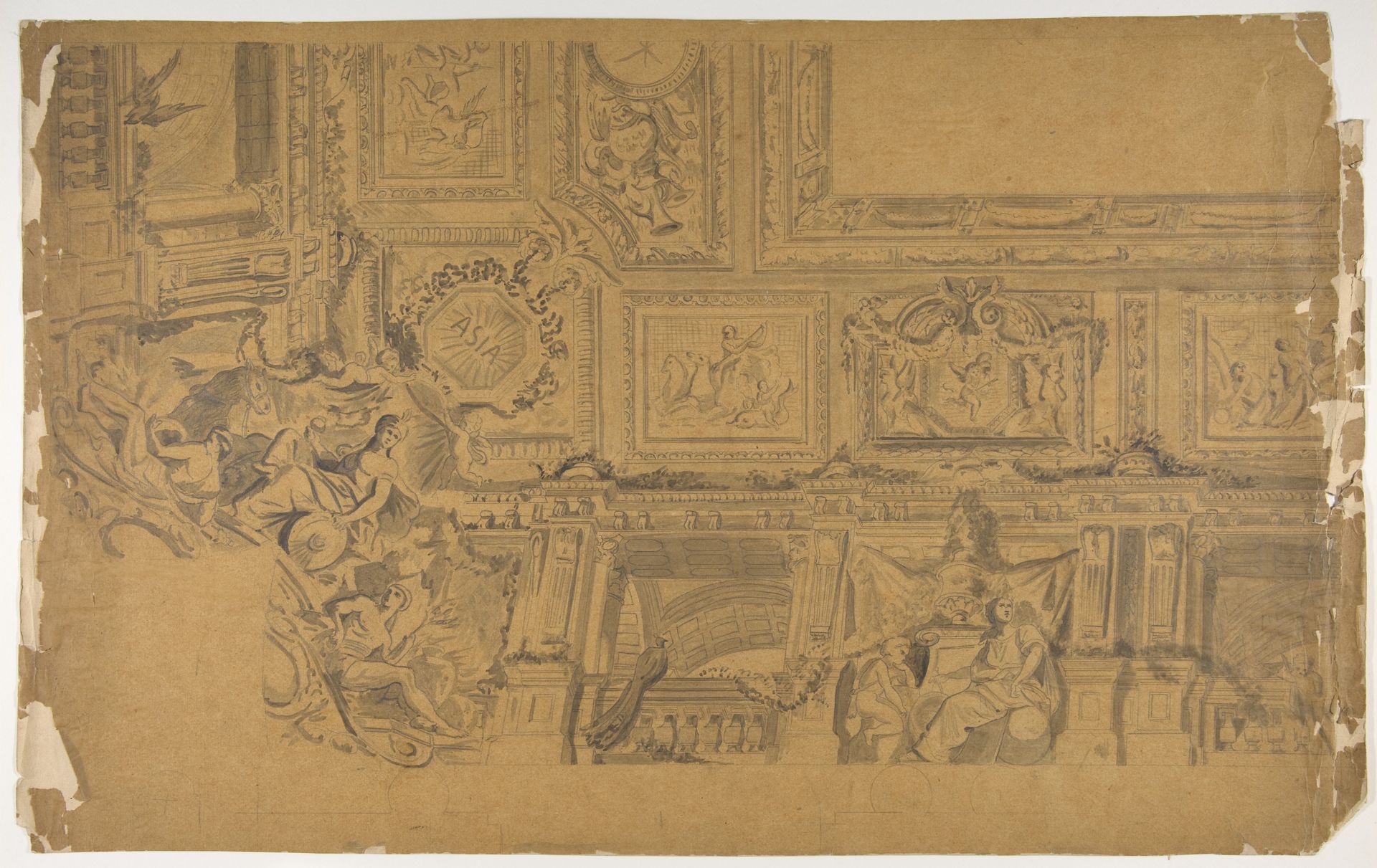 Ceiling and Cove Designs, Hôtel Rothschild, Vienna by Jules-Edmond-Charles Lachaise