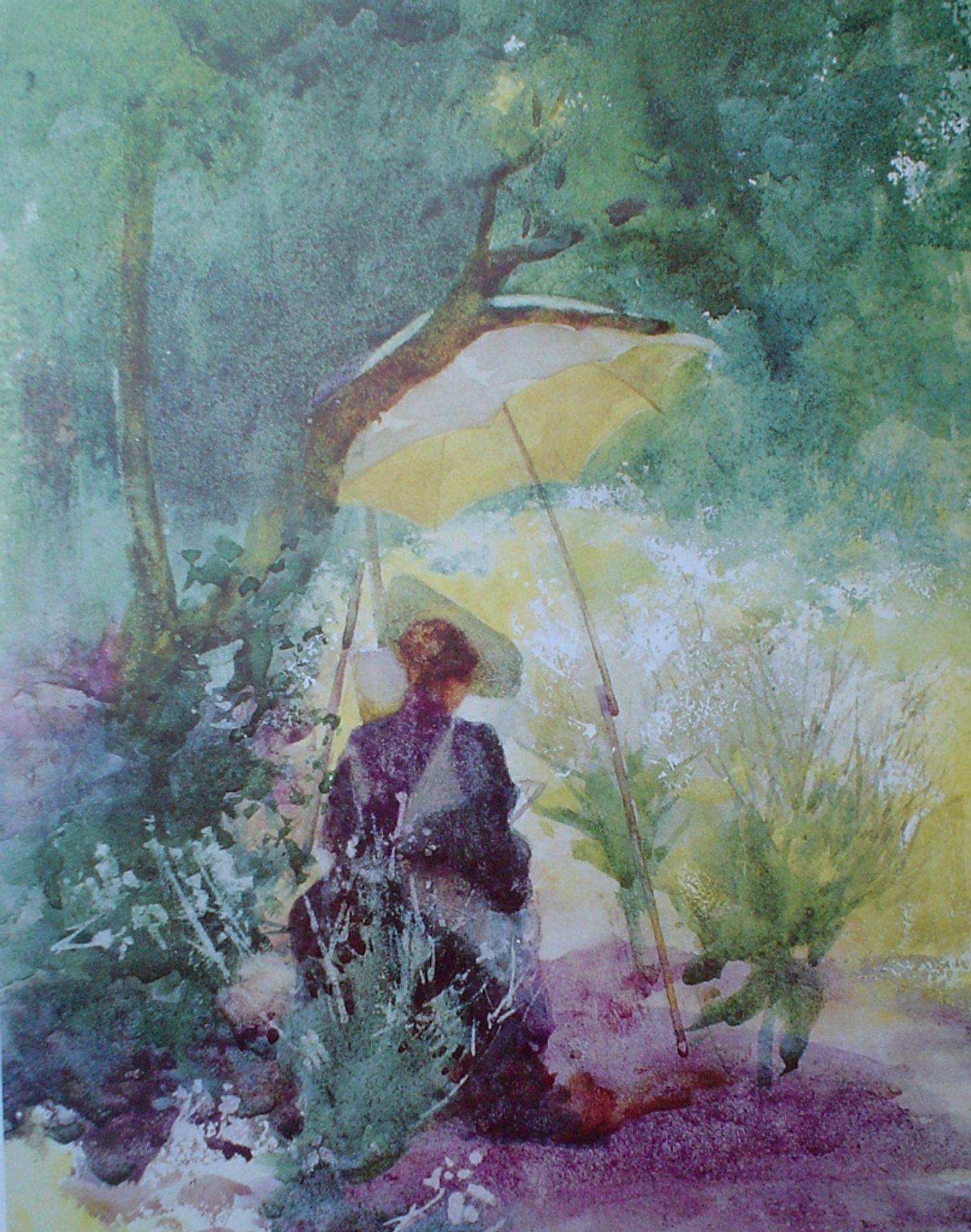 A Woman Sketching In A Glade by Mildred Anne Butler