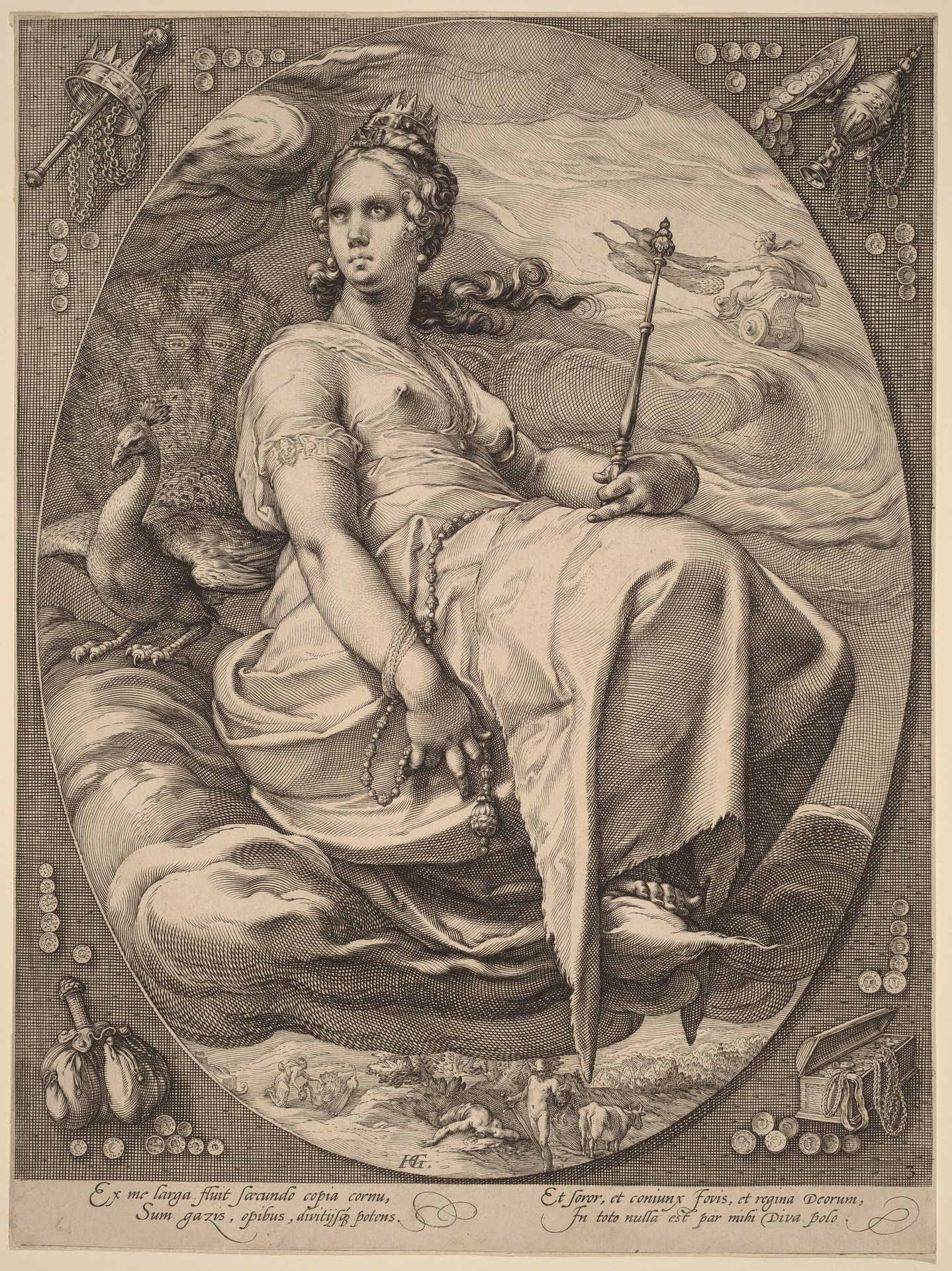 Juno by Hendrick Goltzius