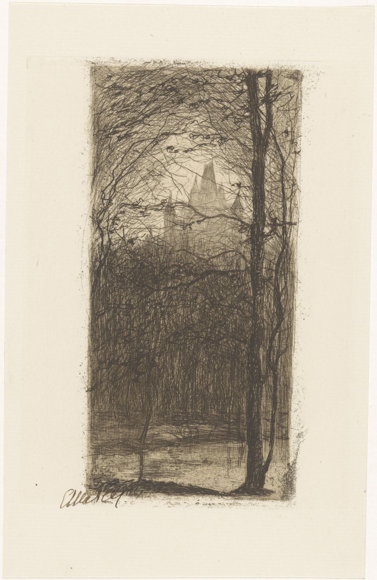 Kasteel in een bos by Etha Fles