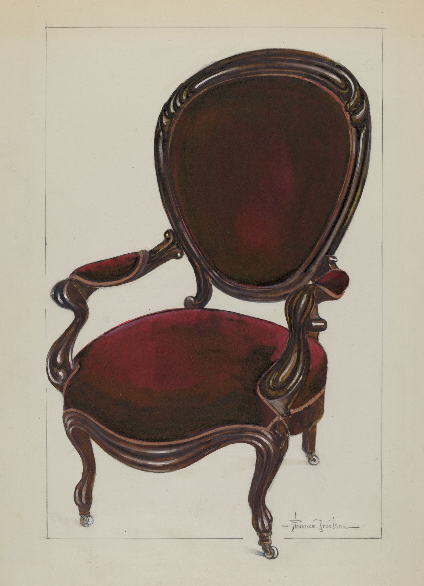 Queen Anne Chair by Florence Truelson