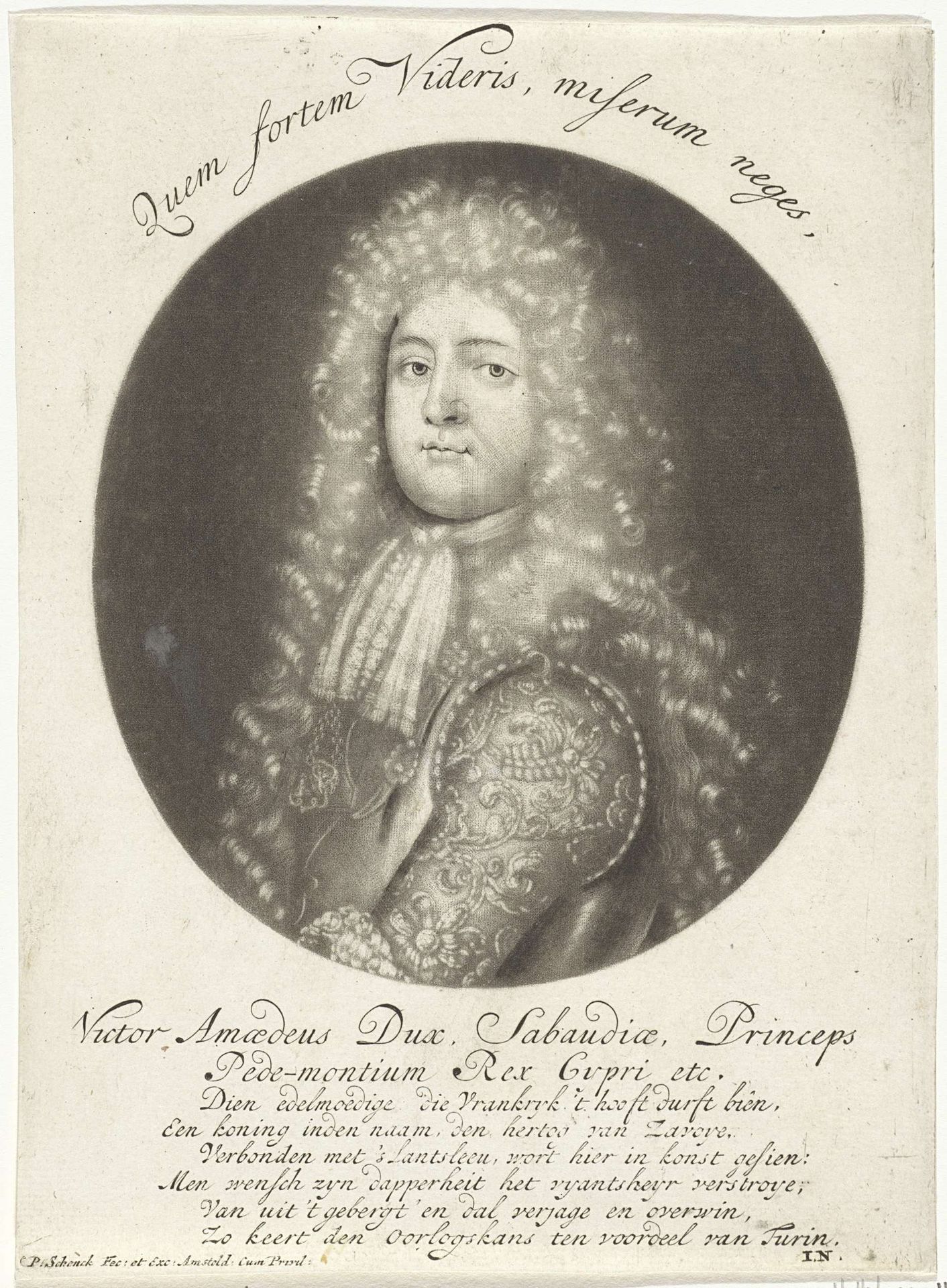 Portret van Victor Amadeus II, hertog van Savoye by Pieter Schenk