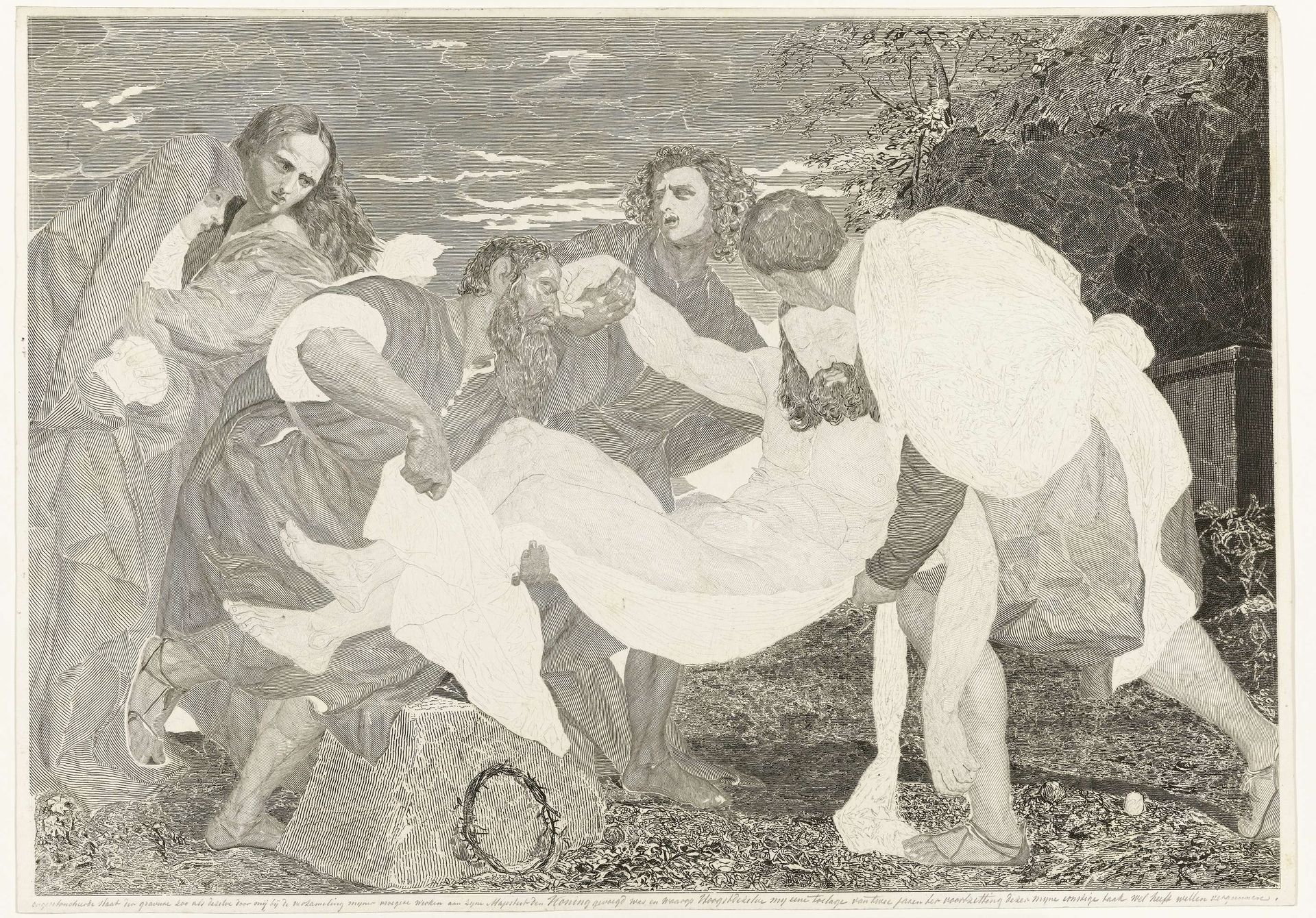 Graflegging van Christus by Johannes de Mare