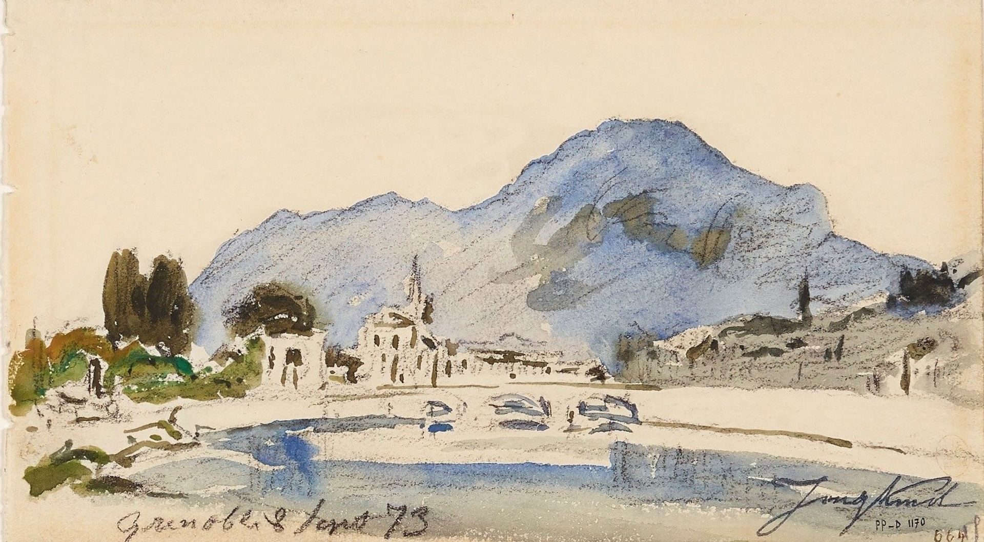Environs de Grenoble by Johan Barthold Jongkind