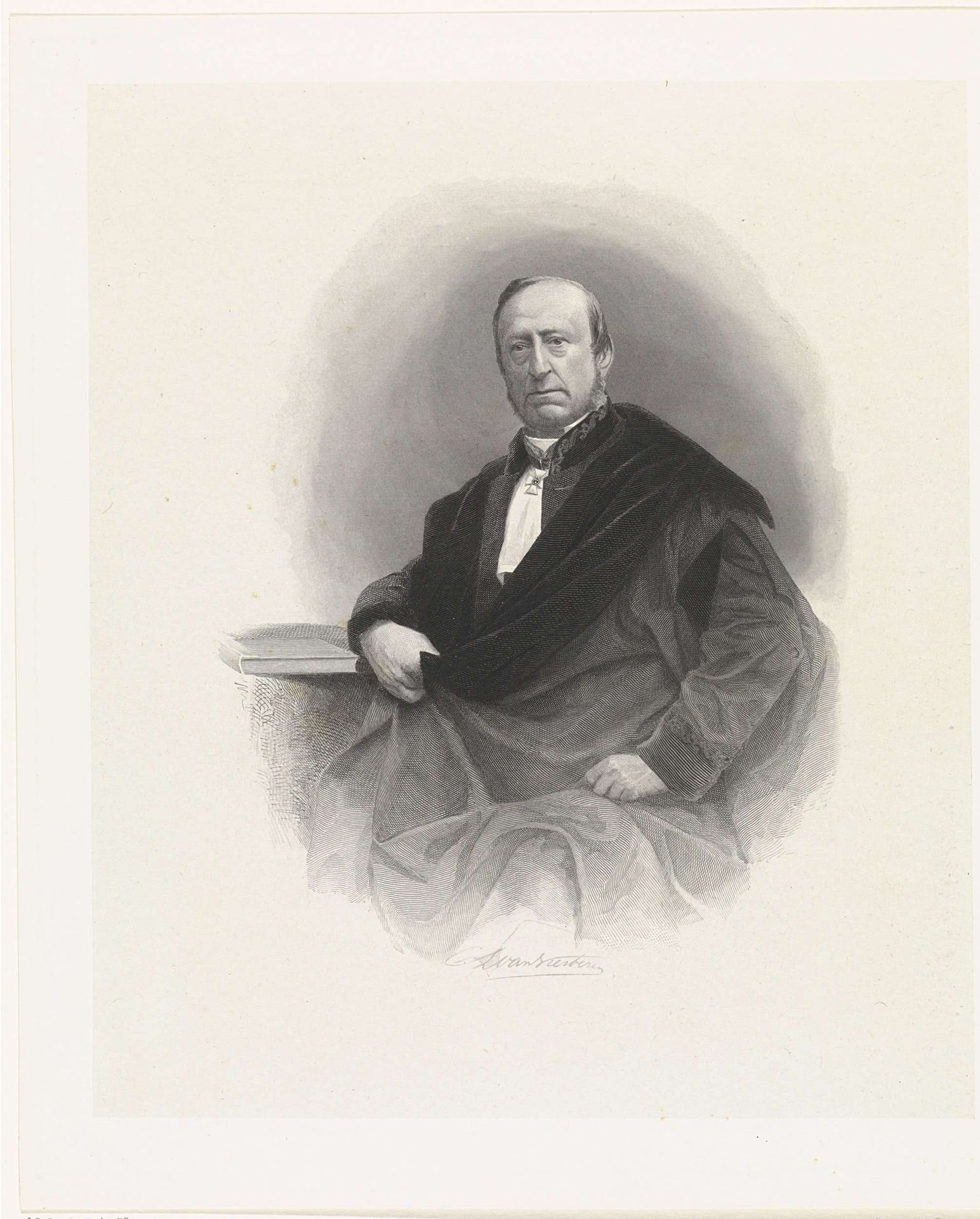 Portret van Jan van Geuns by Christiaan Lodewijk van Kesteren