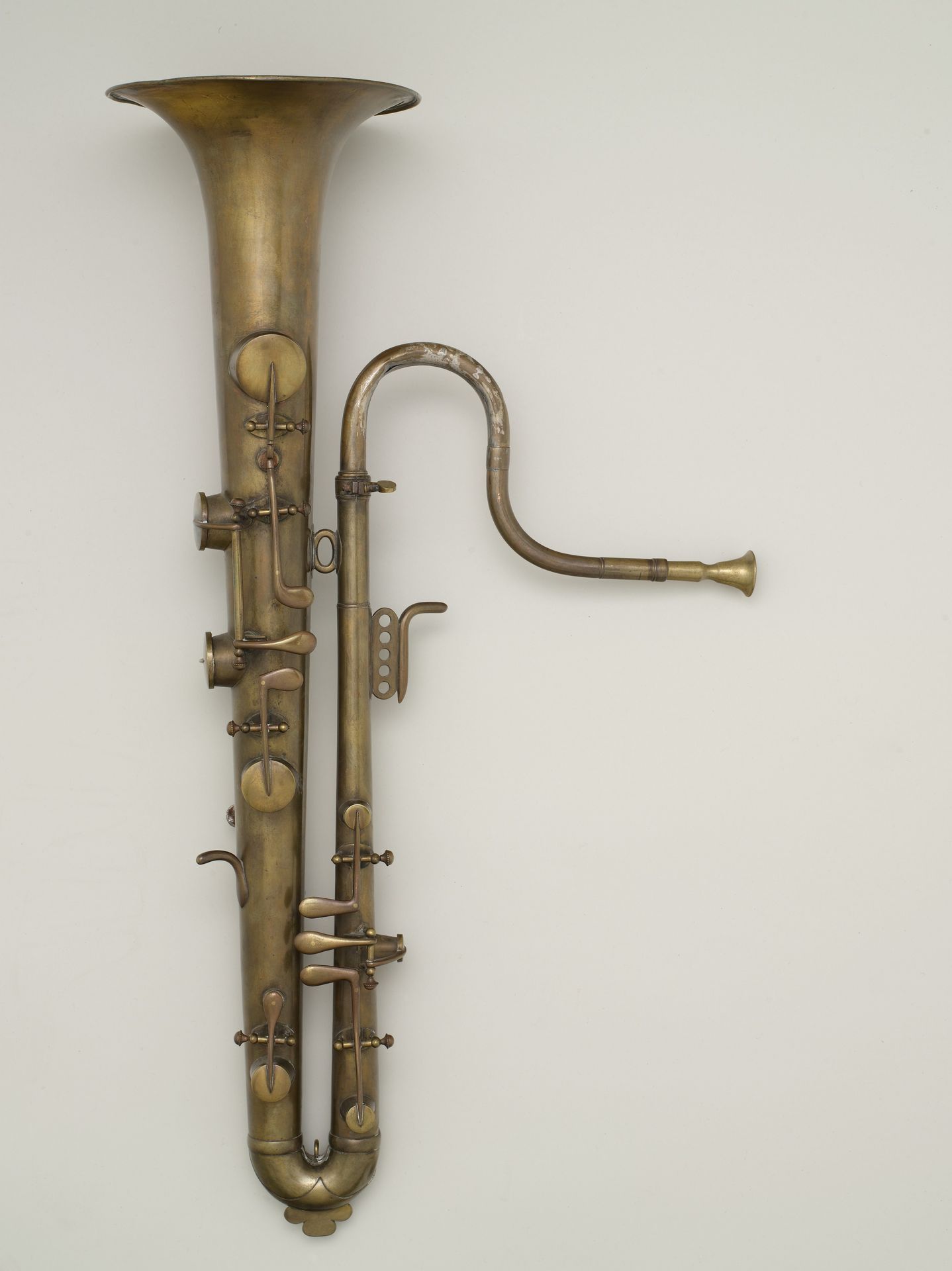 Soprano ophicleide in B-flat by Adolphe (Antoine Joseph) Sax
