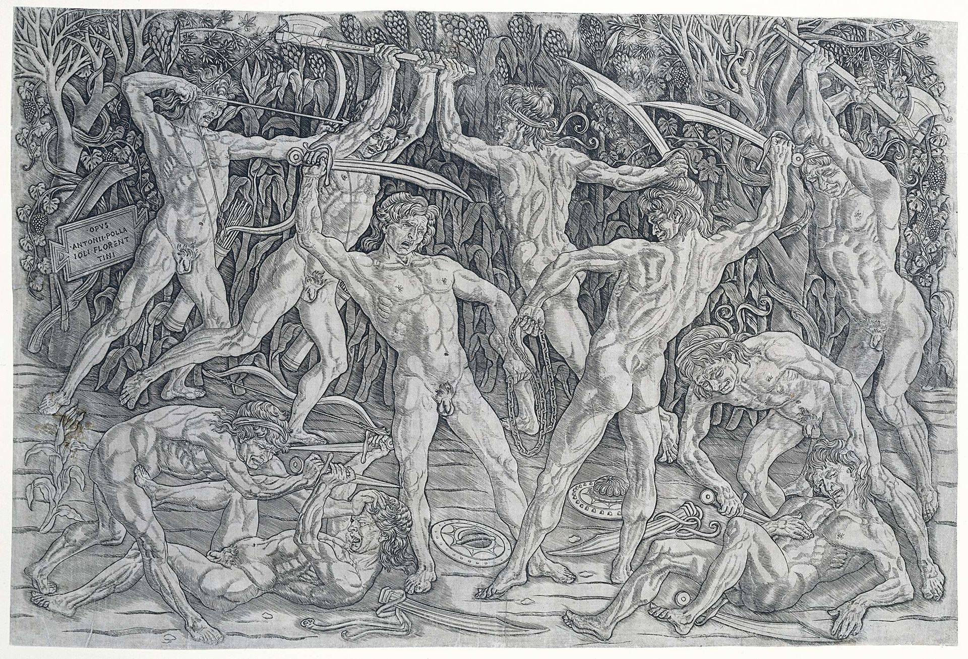 Battle of the Nudes by Antonio Pollaiuolo