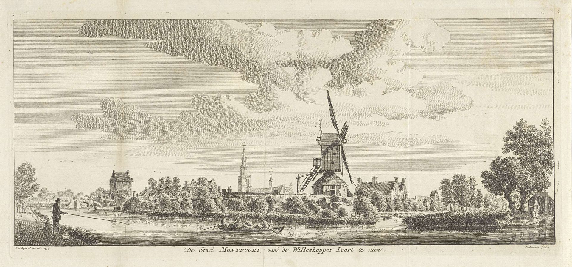 Gezicht op Montfoort by Hendrik Spilman
