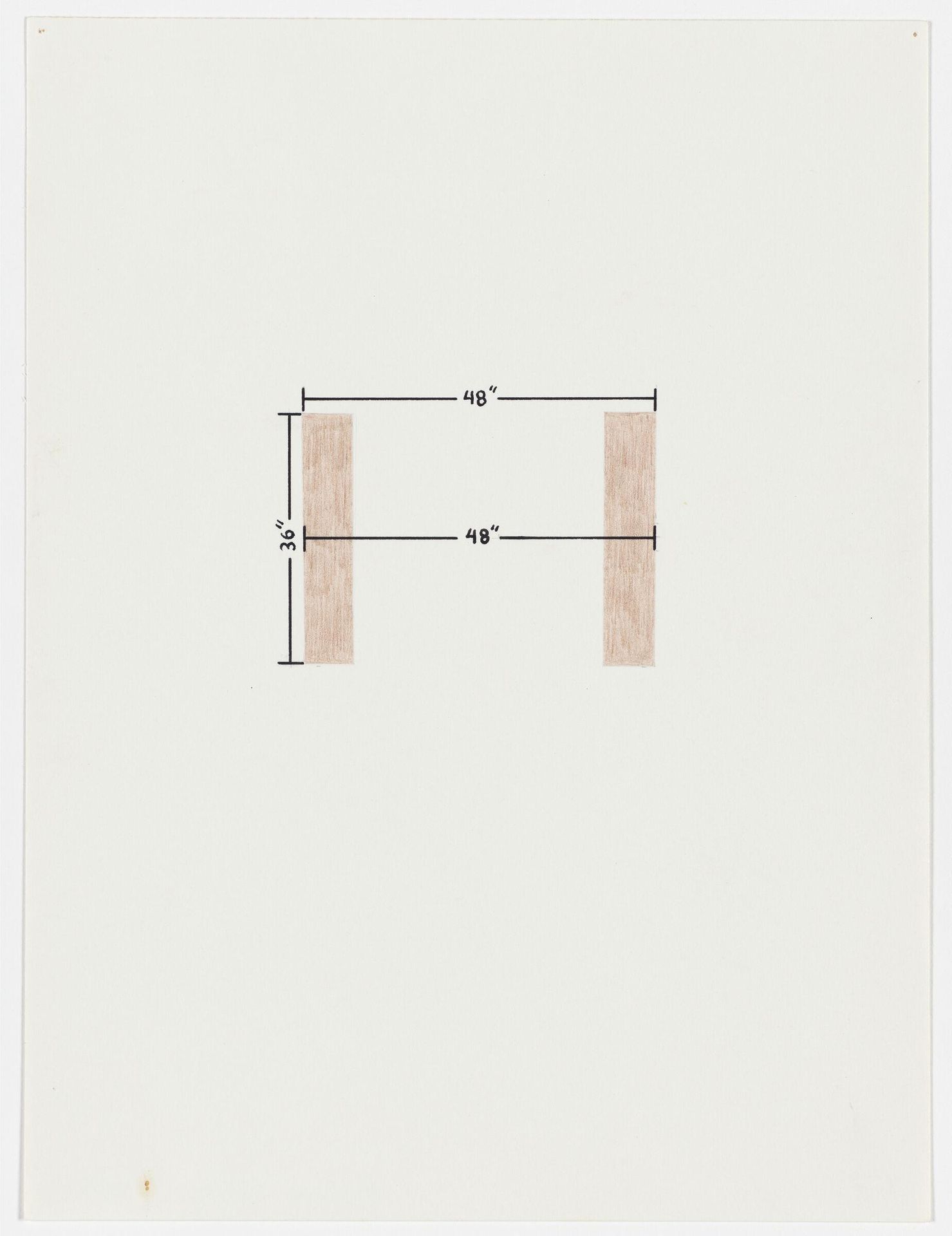 Drawing for "48" Standards" by Mel Bochner