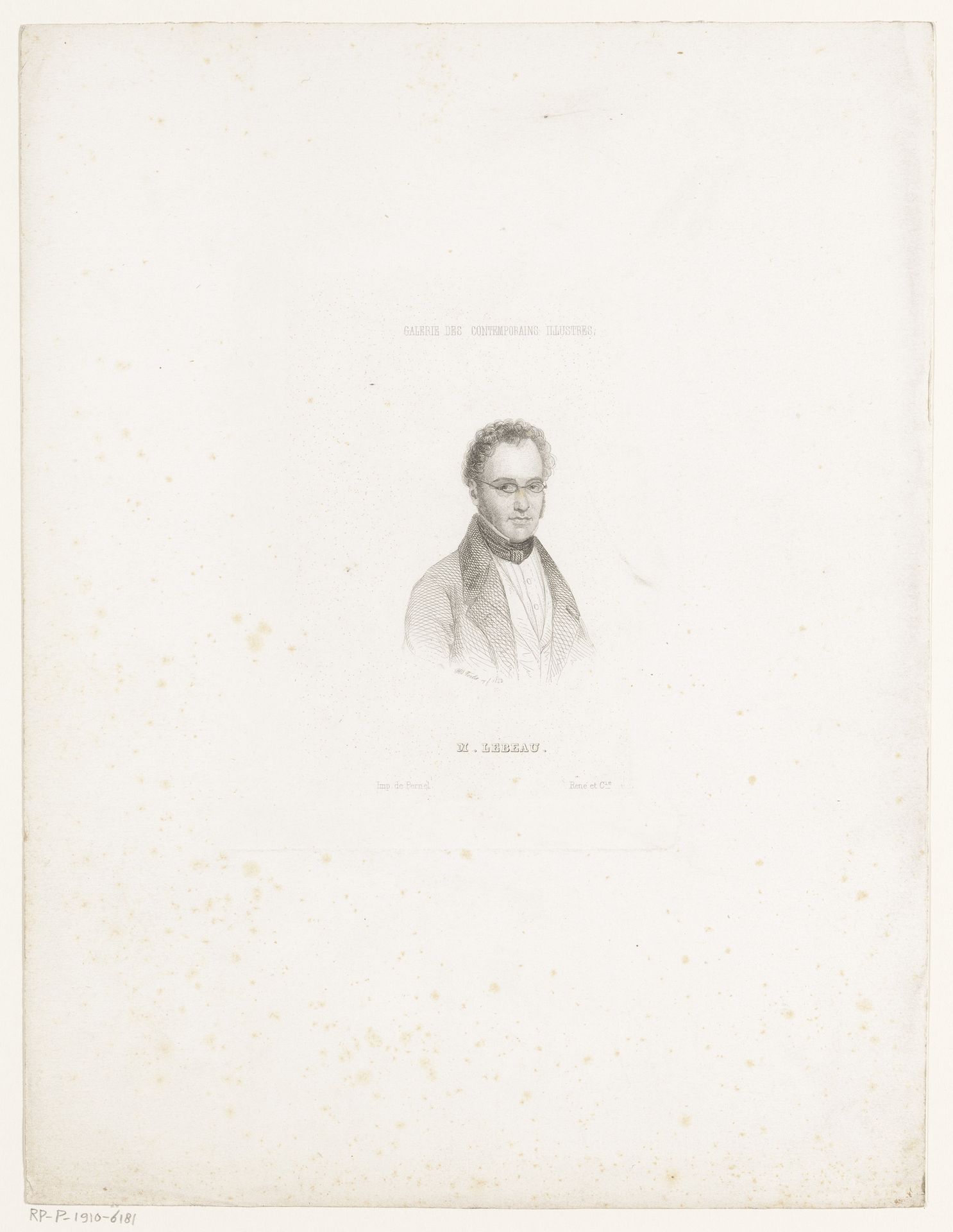 Portret van Joseph Lebeau by Adolphe Torlet
