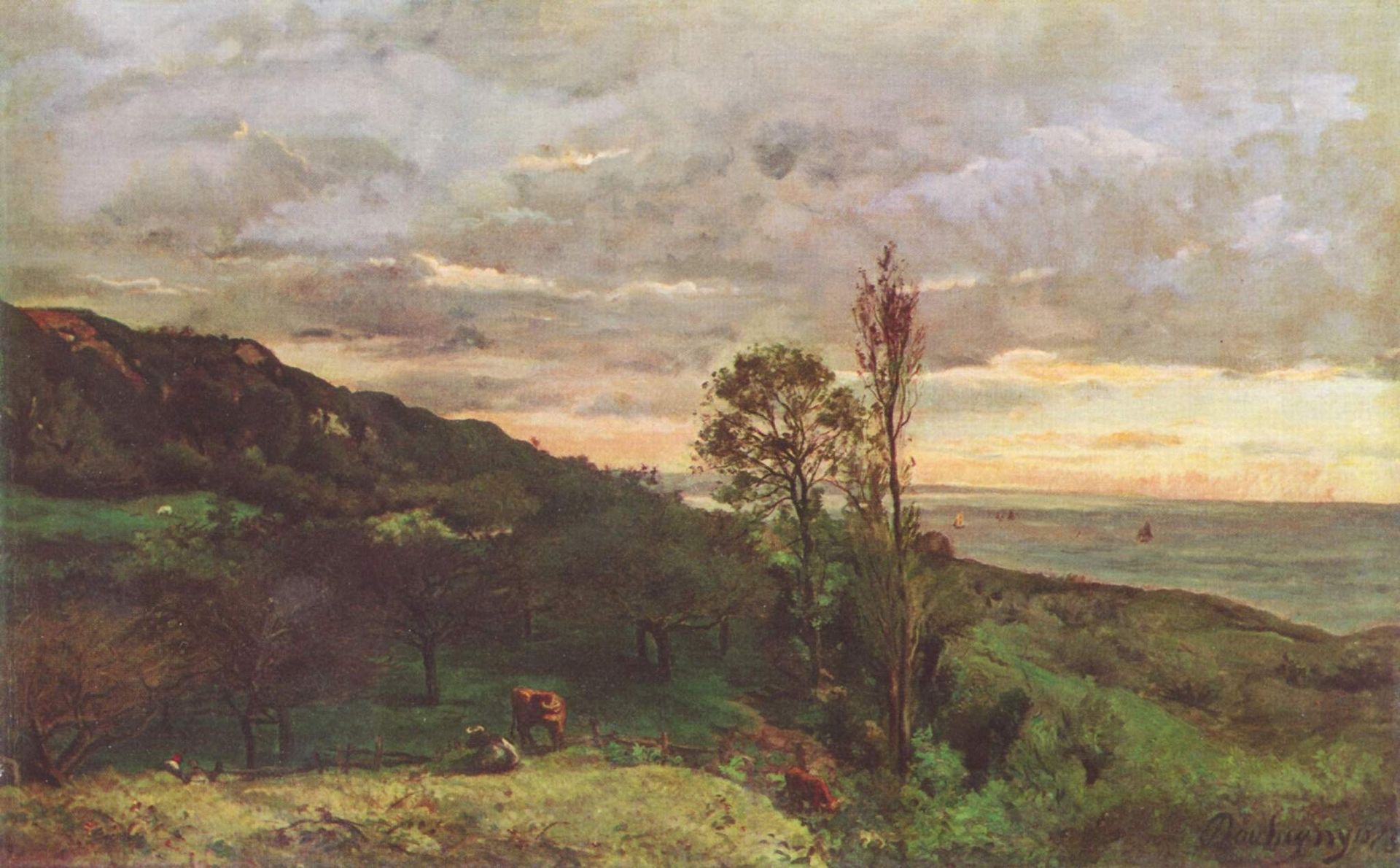 Landscape near Villerville by Charles François Daubigny