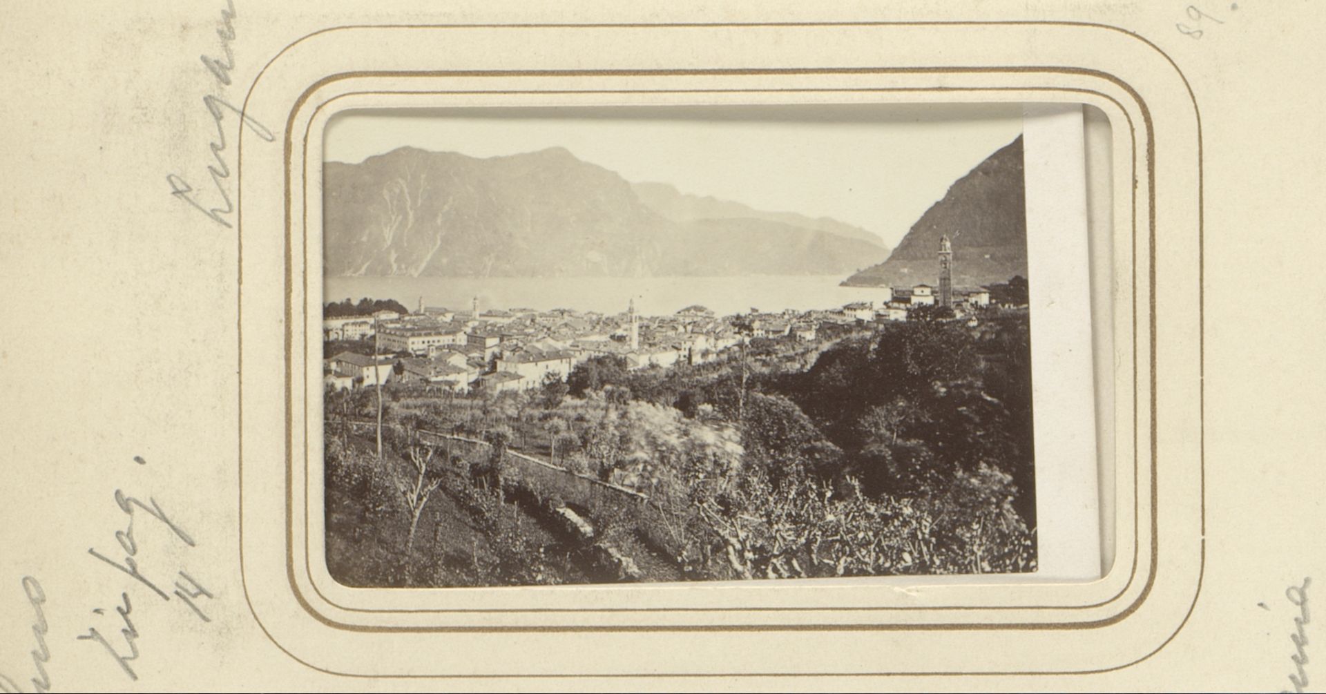 Gezicht op Lugano en het Meer van Lugano by Antonio Nessi