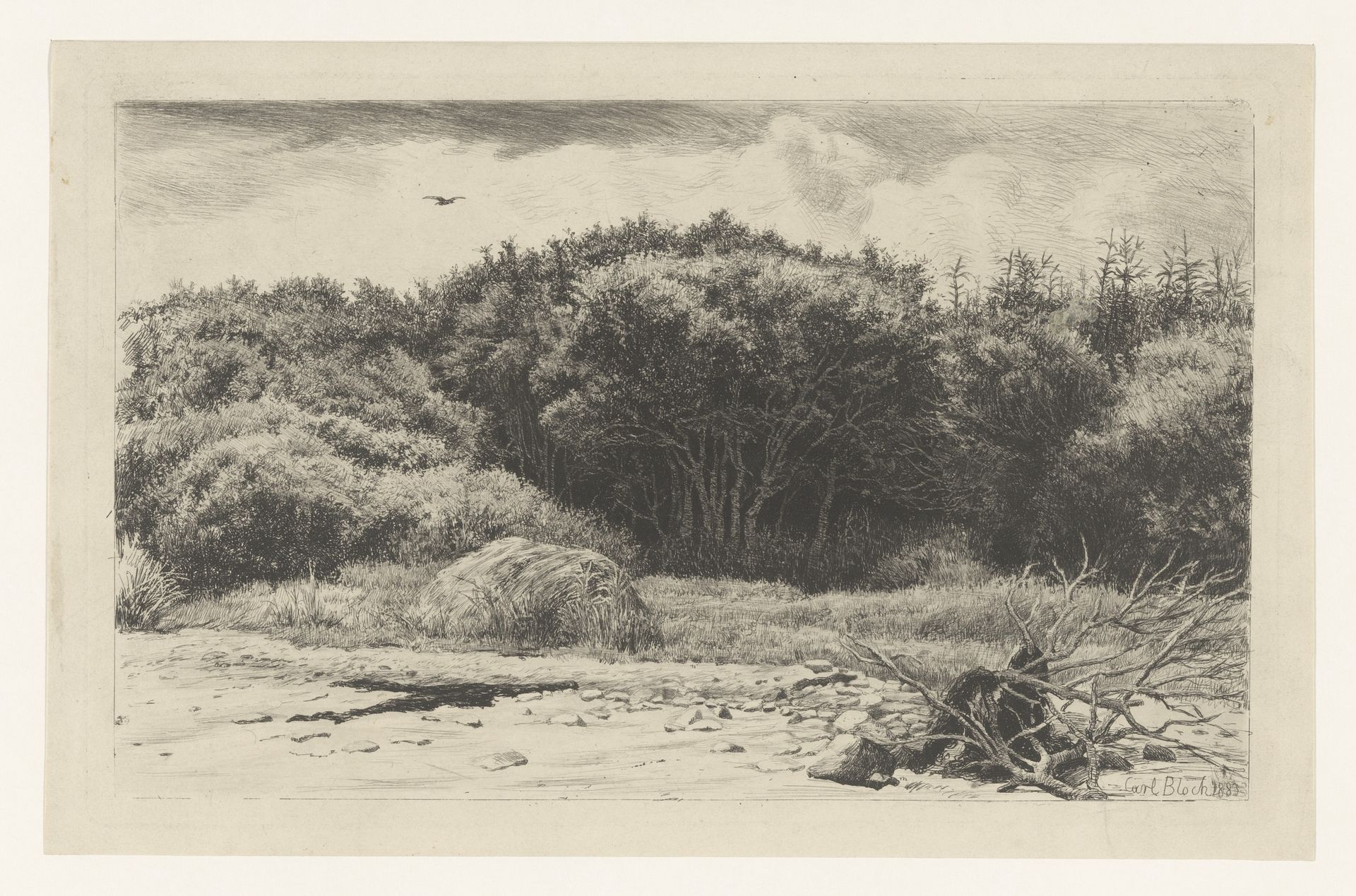 Landschap met bosrand by Carl Bloch