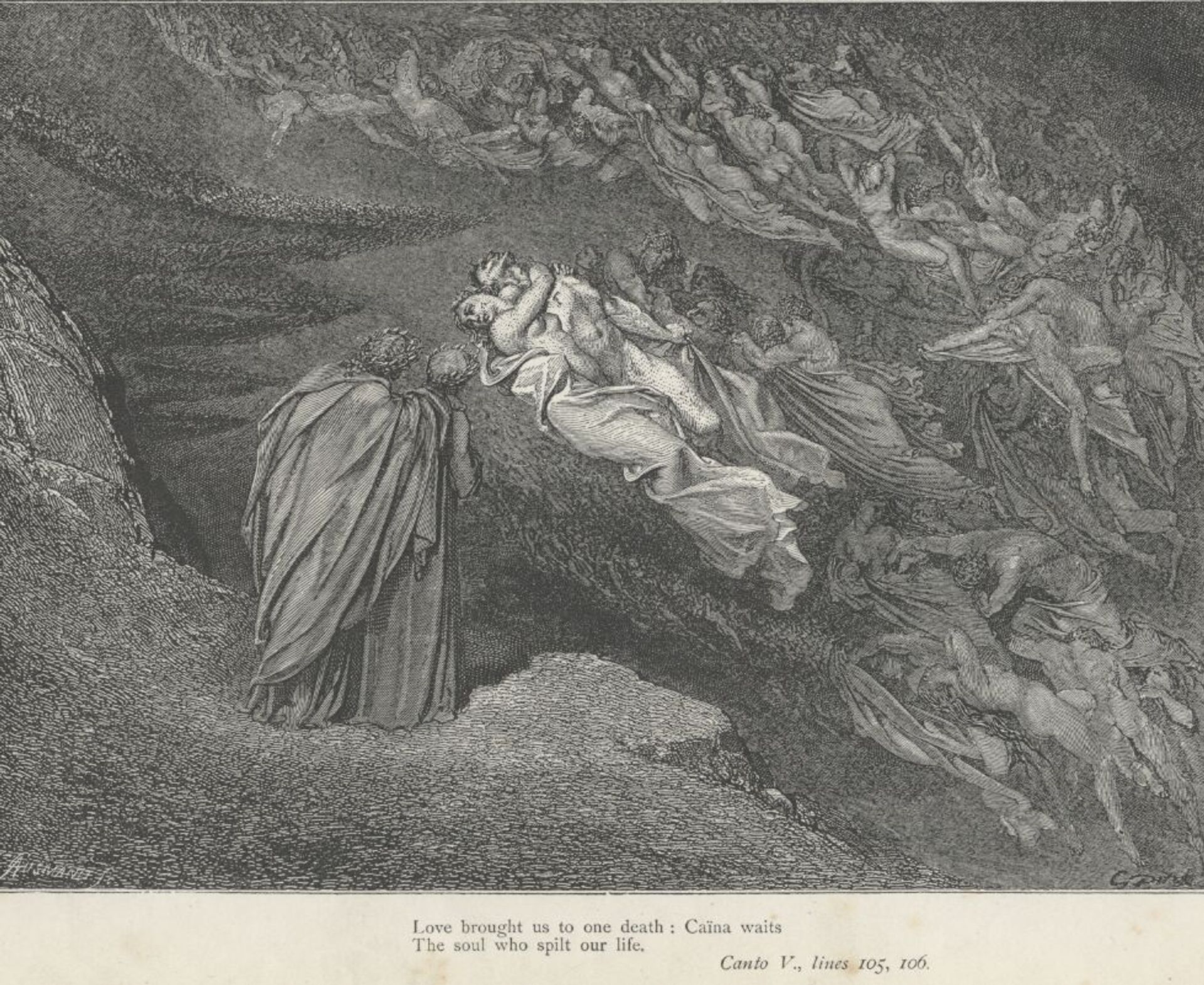 Inferno Canto 5 by Gustave Dore