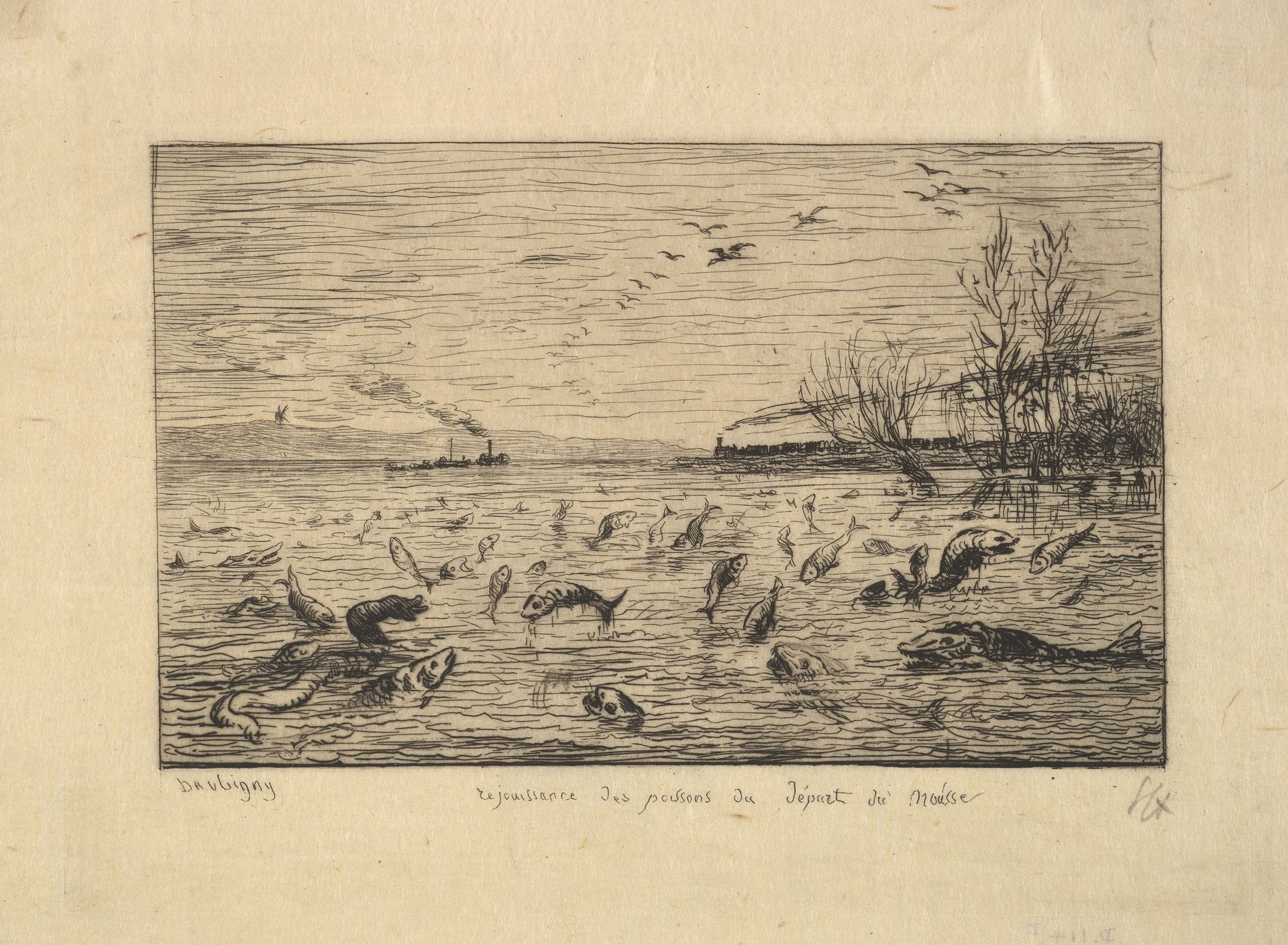 The Fish Rejoice in the Departure of the Cabin Boy by Charles François Daubigny