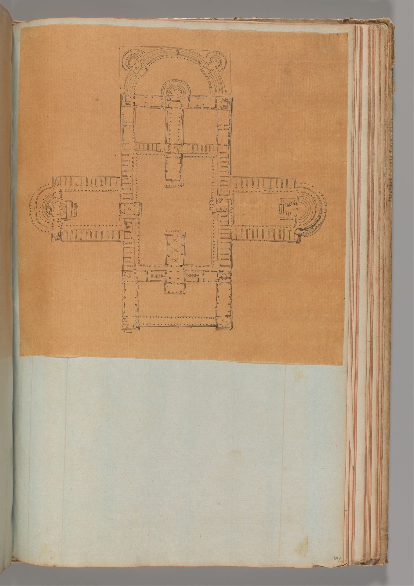 Page from a Scrapbook containing Drawings and Several Prints of Architecture, Interiors, Furniture and Other Objects by Charles Percier
