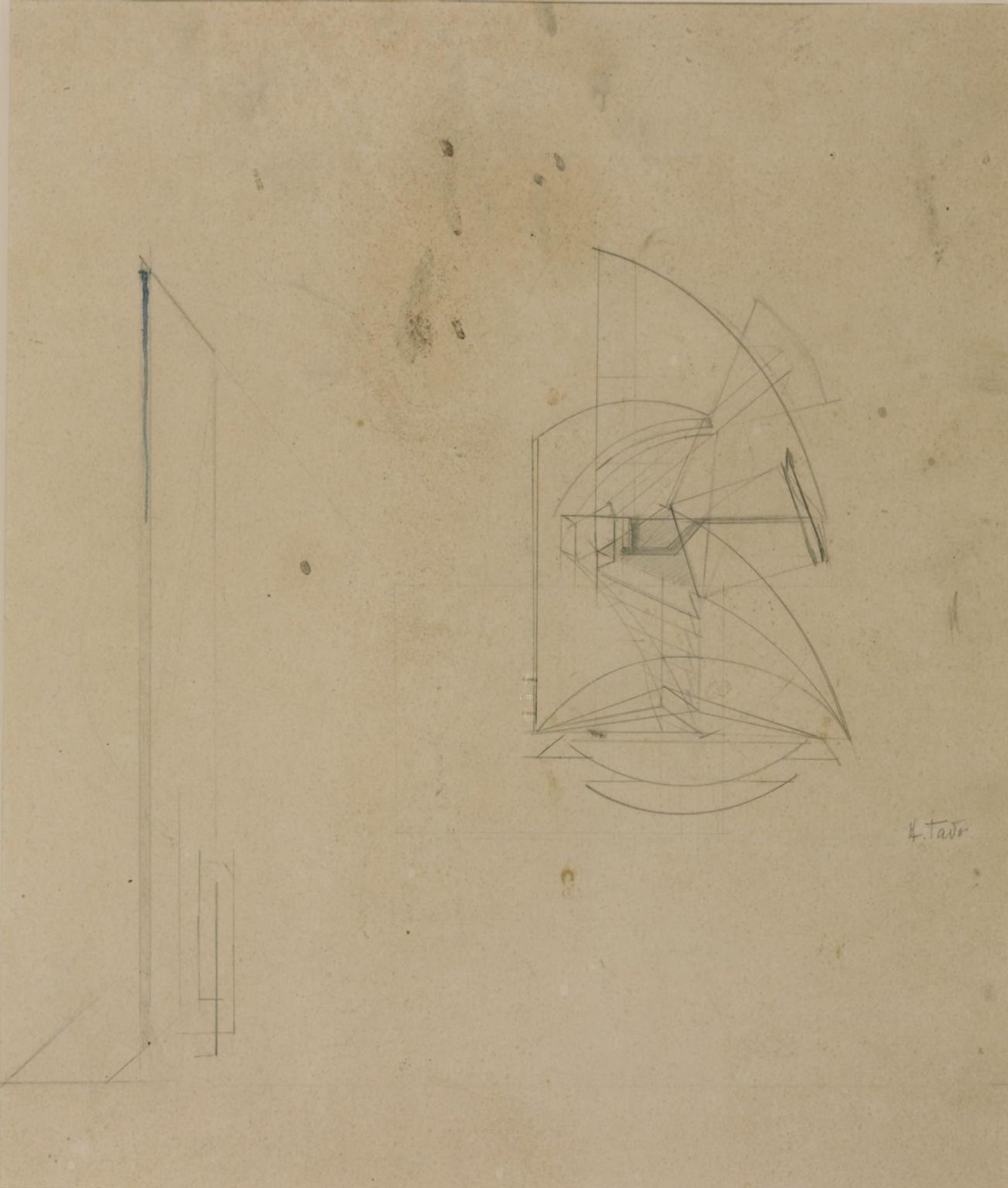Sketch for a Mobile Construction by Naum Gabo