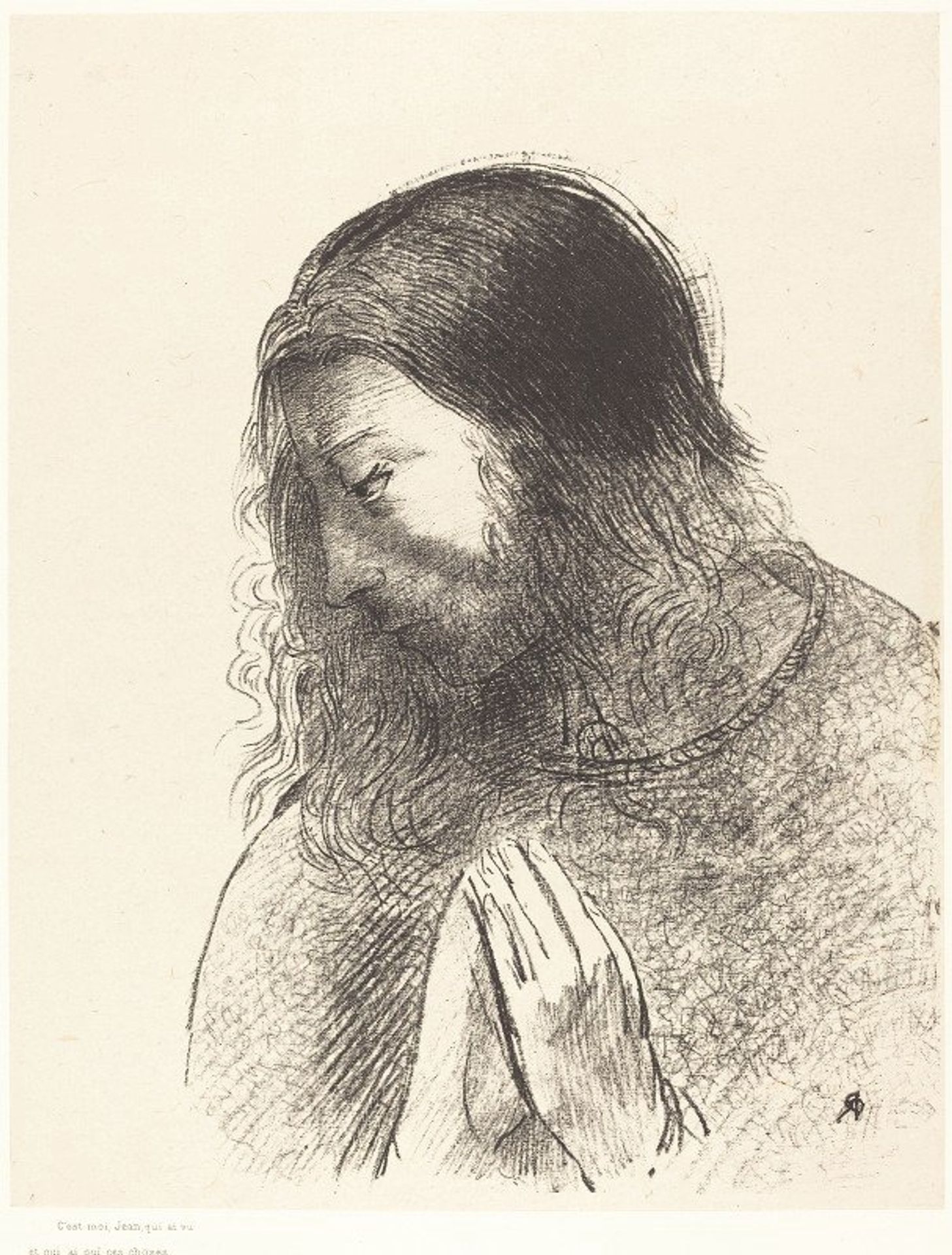 C’est moi, Jean, qui ai vu et qui ai oie ces choses by Odilon Redon