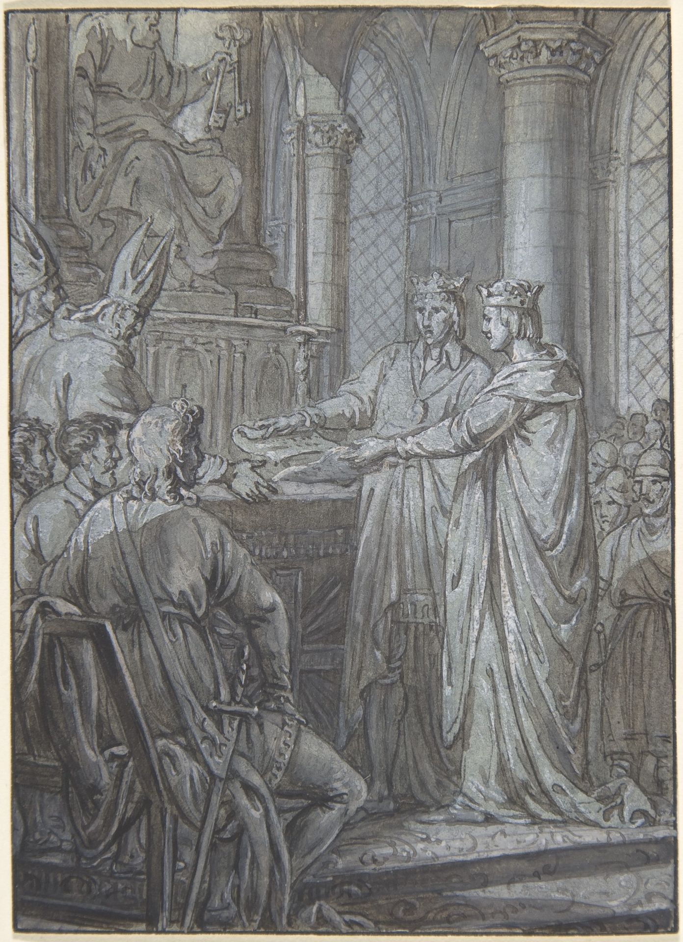 Louis III et Carloman donnent aux eveques du Royaume l'assurance de leur Fidelite en 882 by Nicolas Lejeune