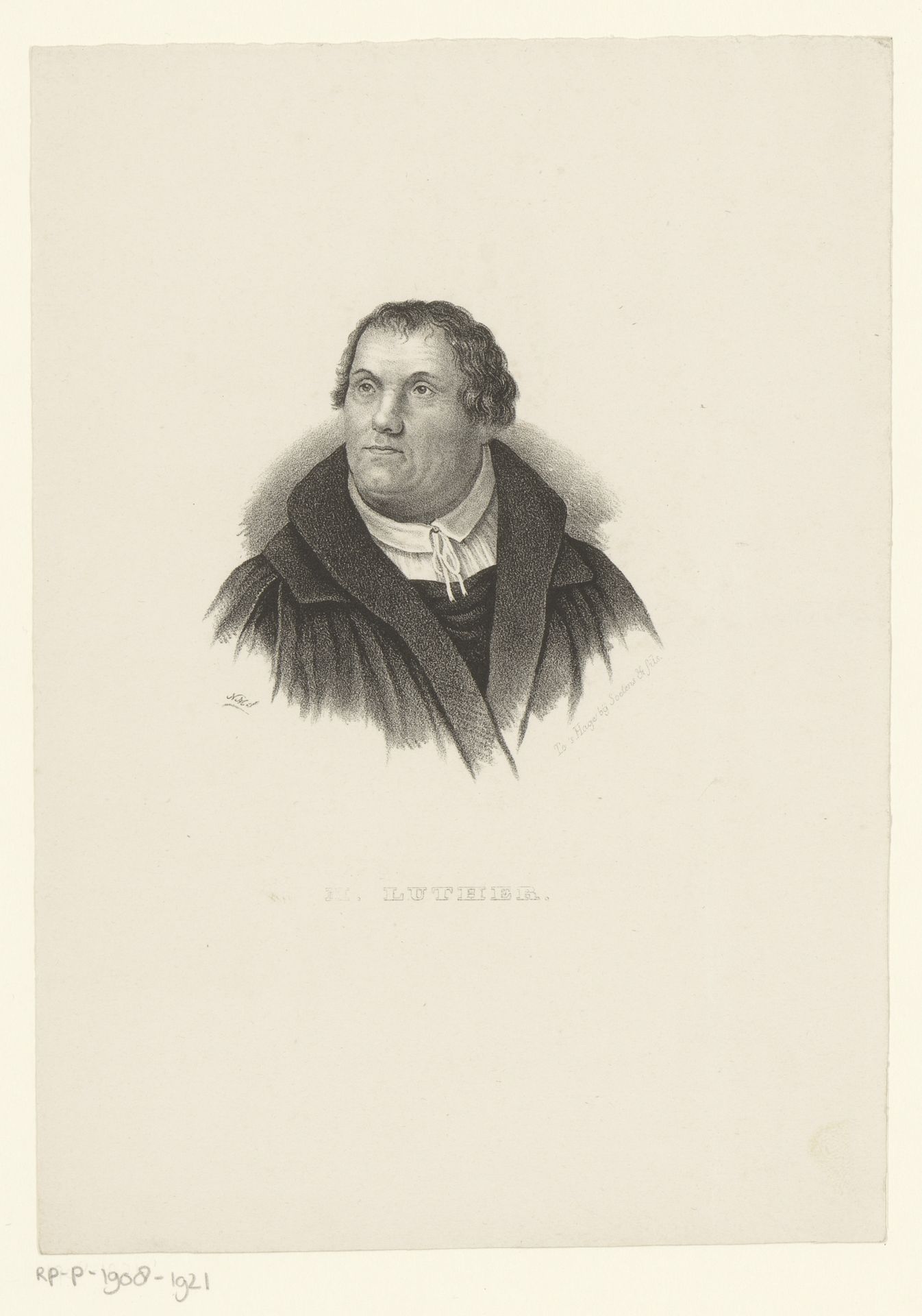 Portret van Maarten Luther by N.M. Schild