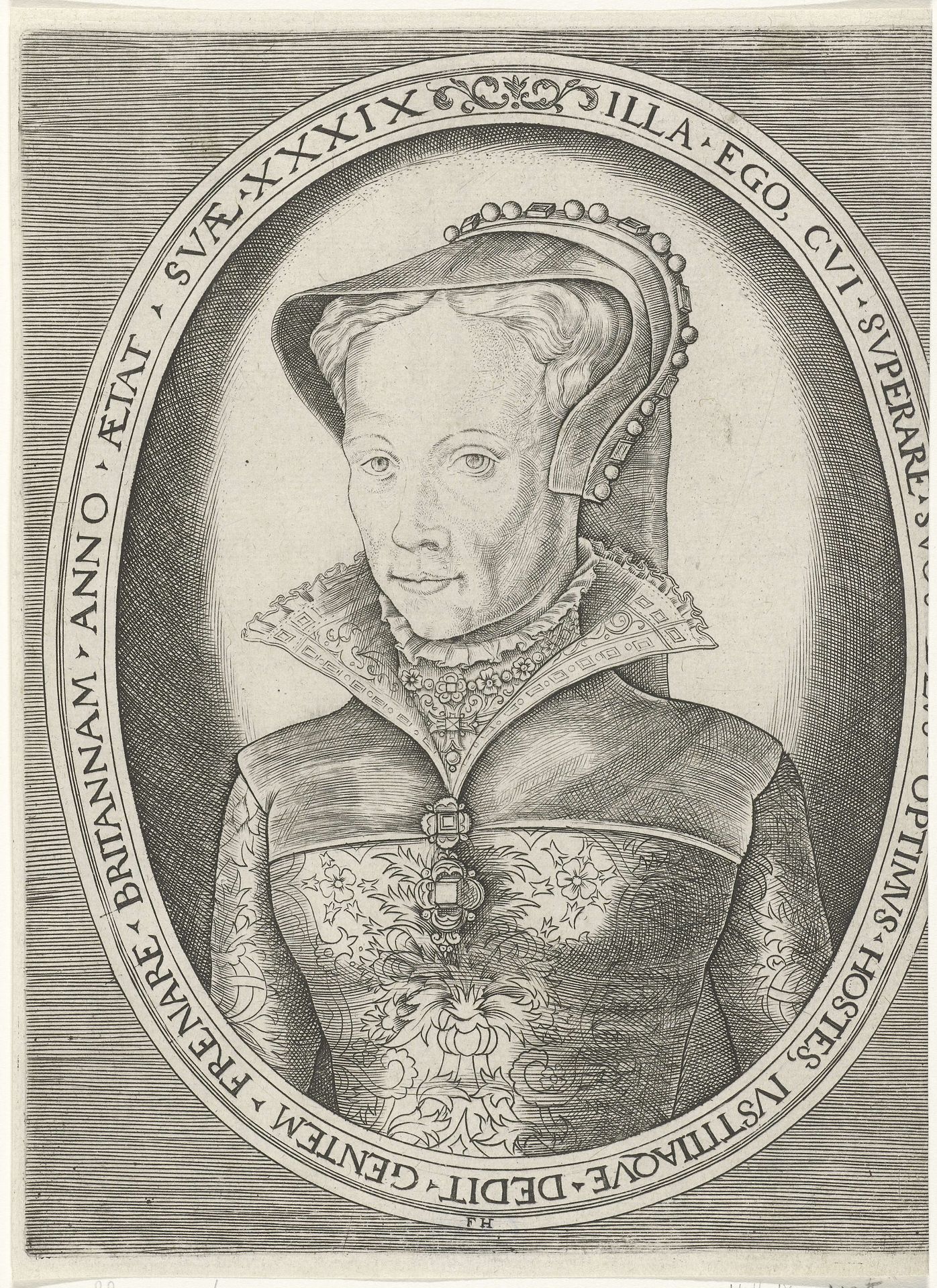 Portret van Mary I by Frans Huys