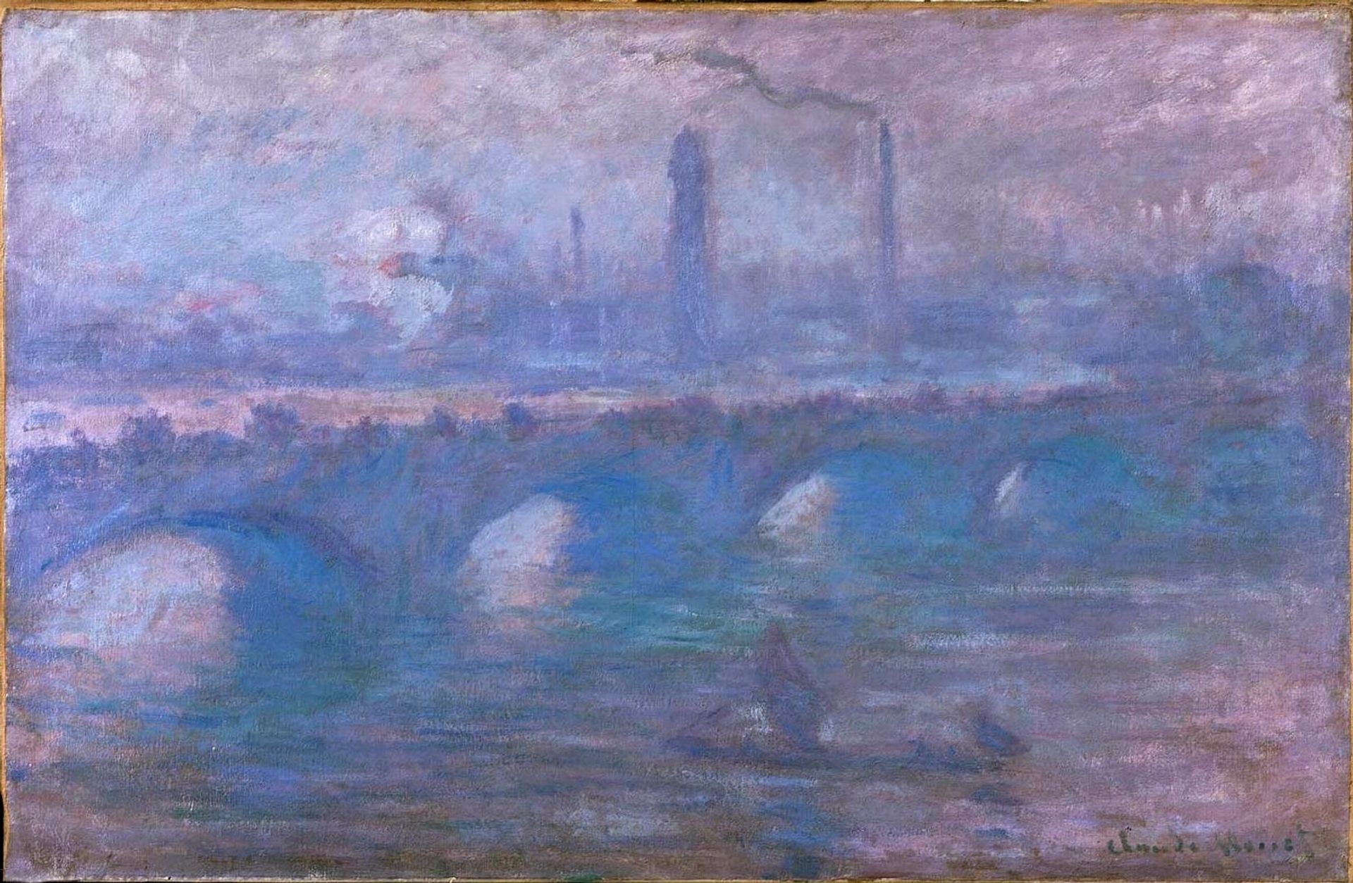 Waterloo Bridge, Misty Morning by Claude Monet